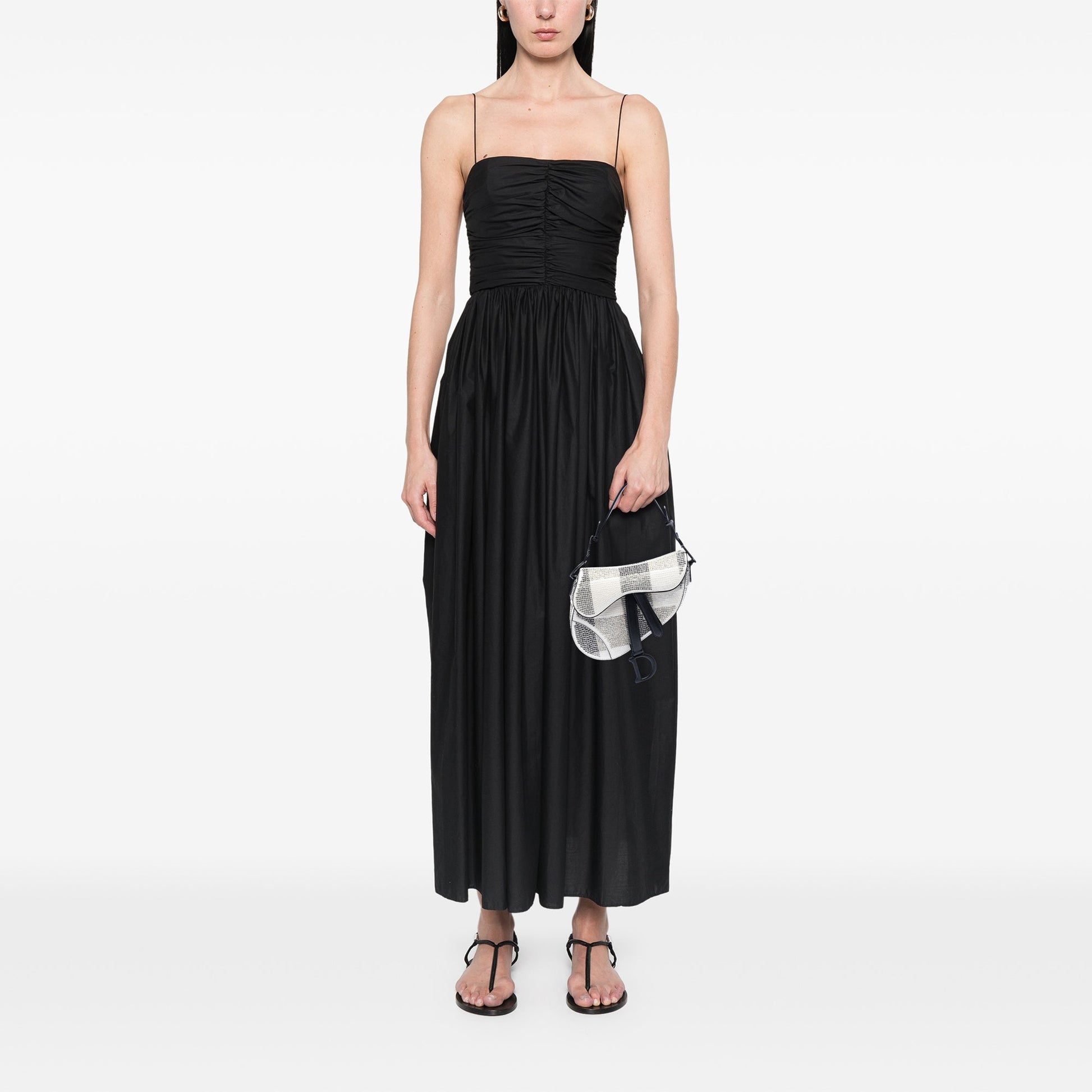 Dior Mini Sequin and Beads Embellished Calfskin Saddle Bag