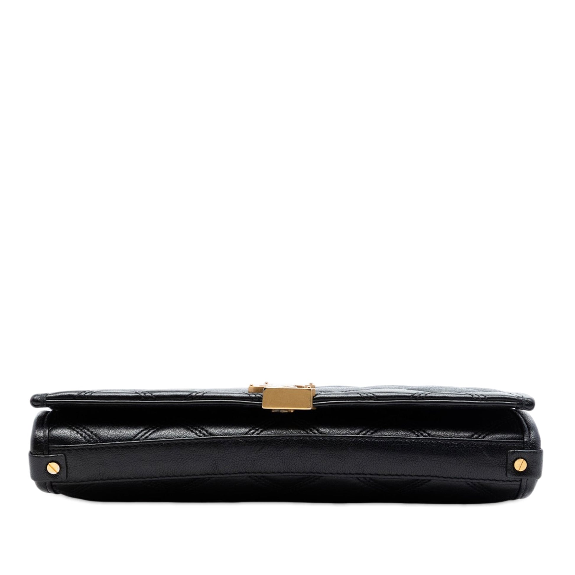 Saint Laurent Quilted Diamond Lambskin Becky Wallet on Chain