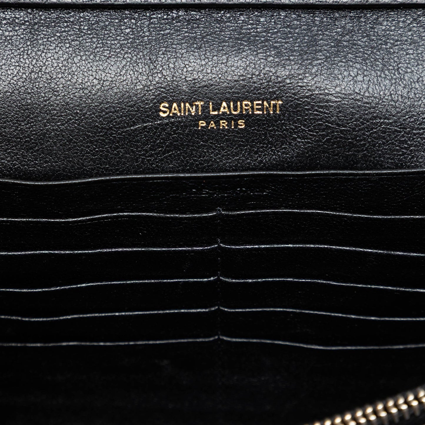 Saint Laurent Quilted Diamond Lambskin Becky Wallet on Chain