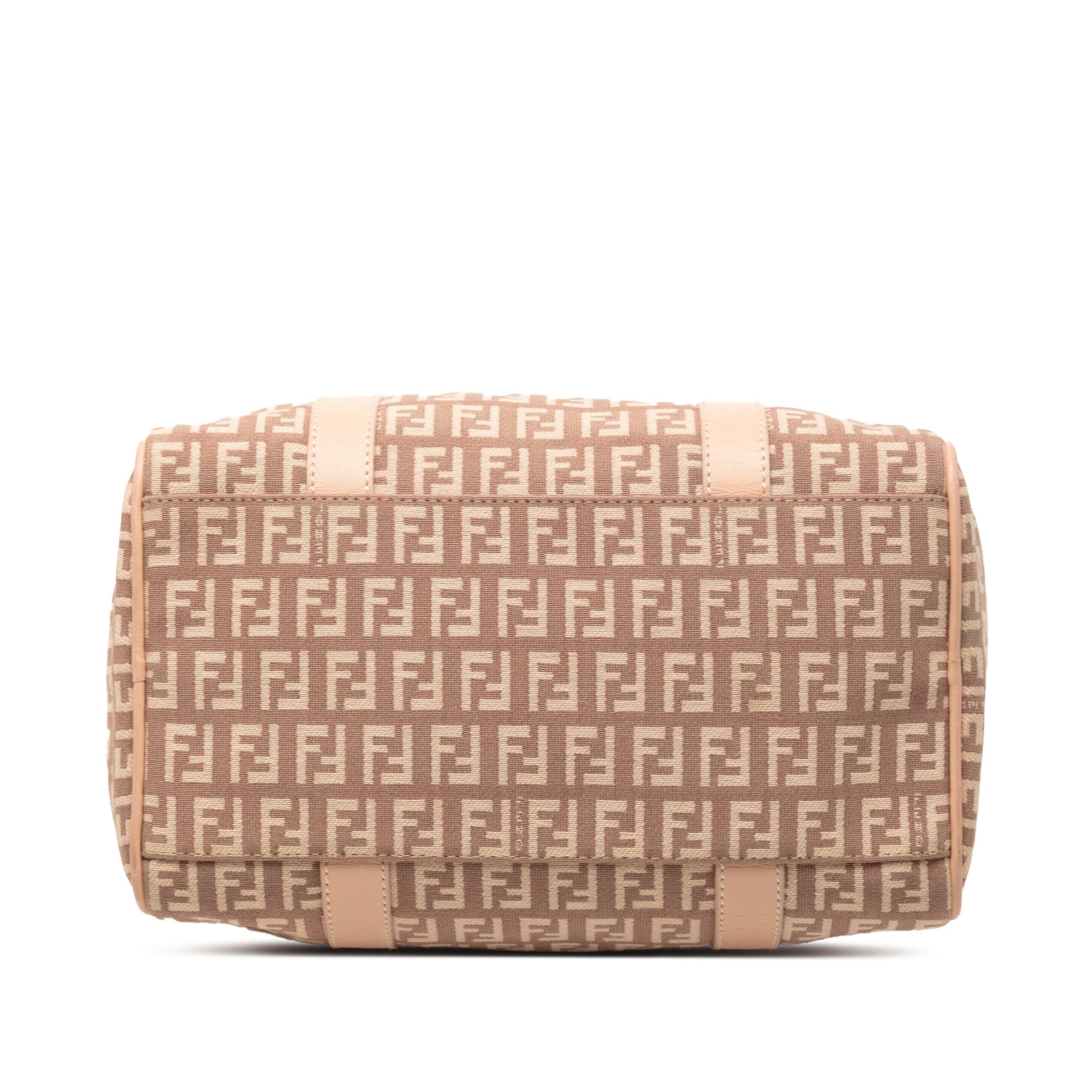 Fendi Small Zucchino Canvas Forever Bauletto Boston Bag