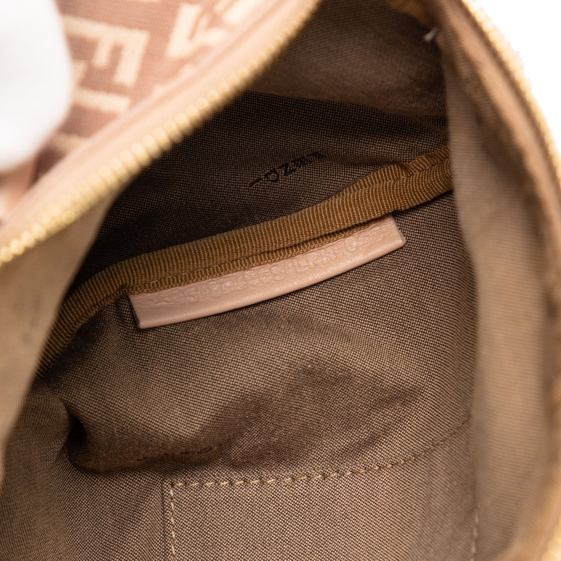 Fendi Small Zucchino Canvas Forever Bauletto Boston Bag