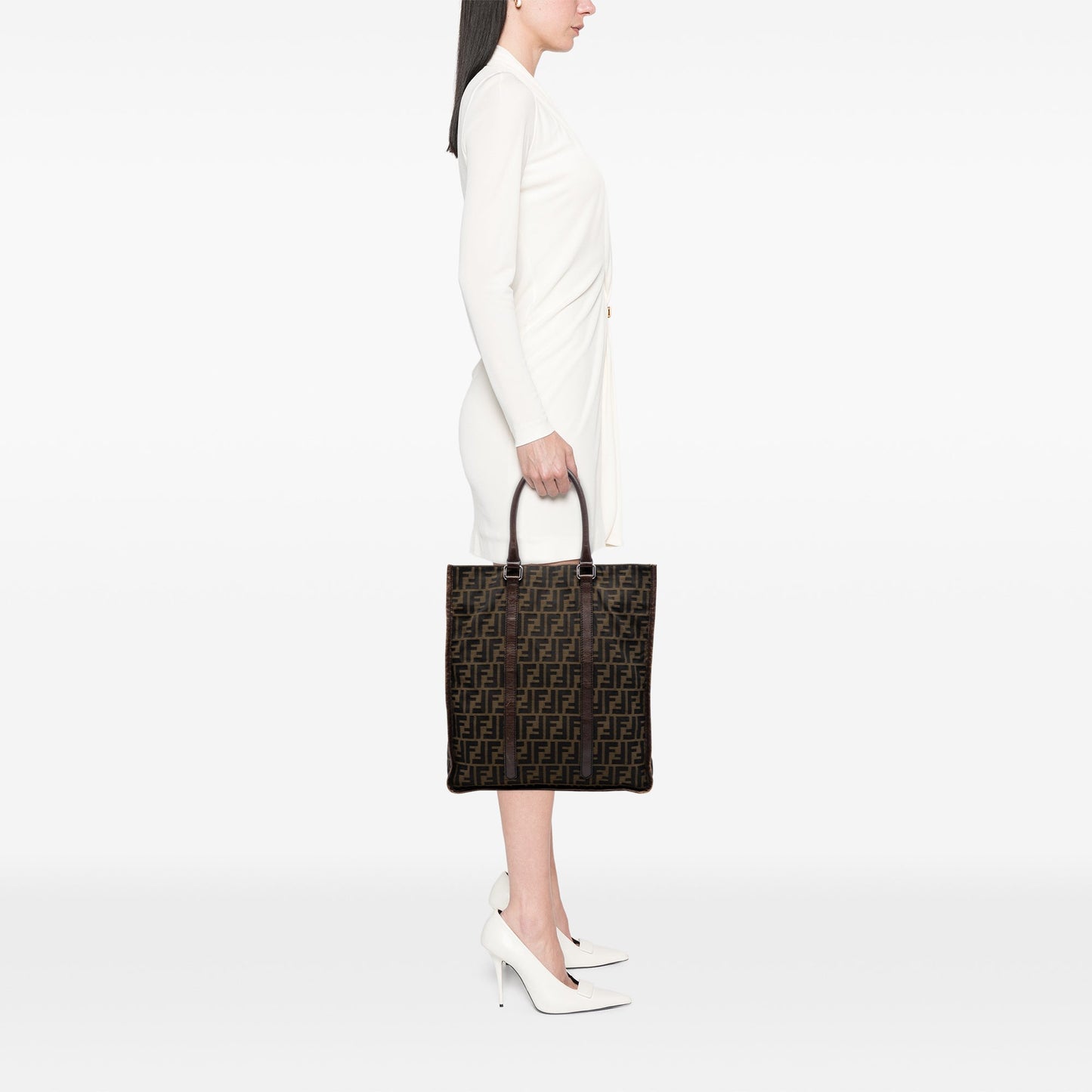 Fendi Zucca Canvas Vertical Tote