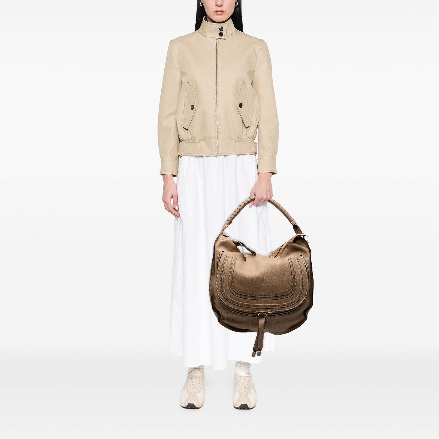 Chloé Large Pebbled Calfskin Marcie Hobo