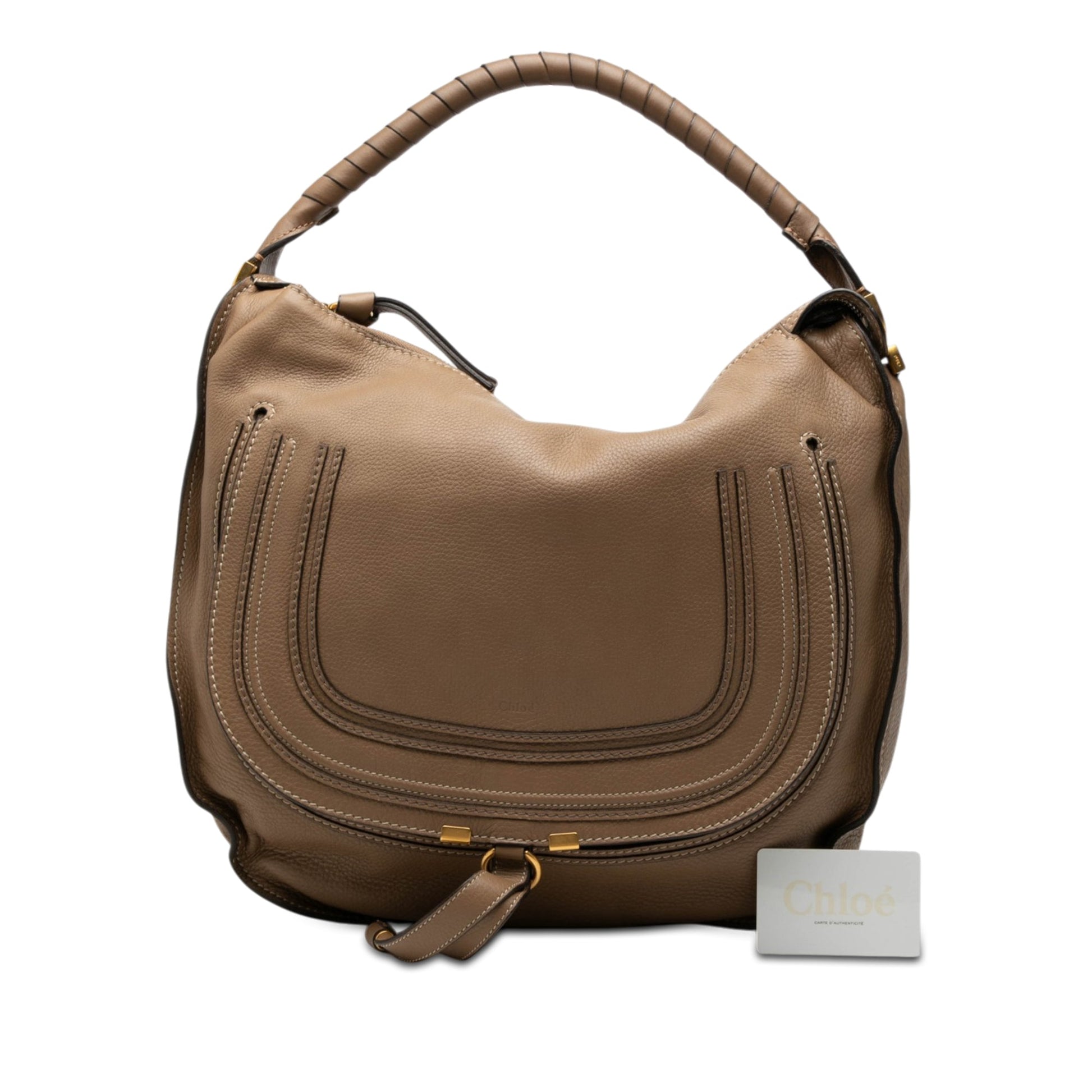 Chloé Large Pebbled Calfskin Marcie Hobo