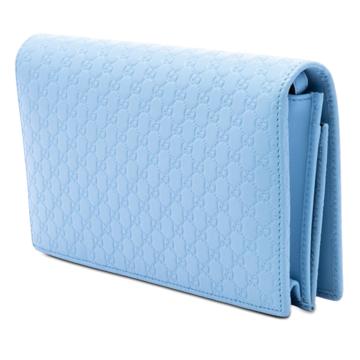 Gucci Microguccissima Wallet on Strap — Blue