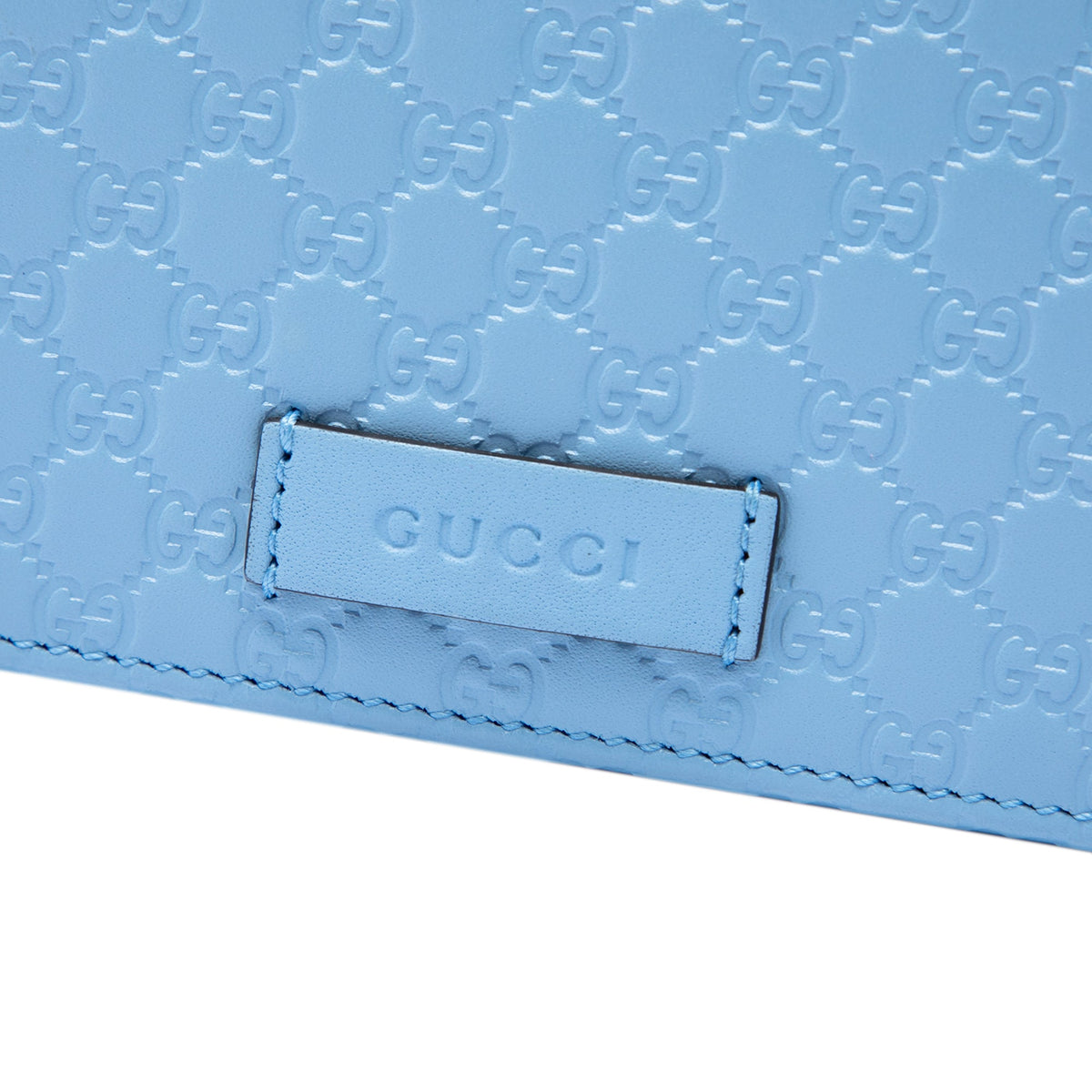 Gucci Microguccissima Wallet on Strap — Blue