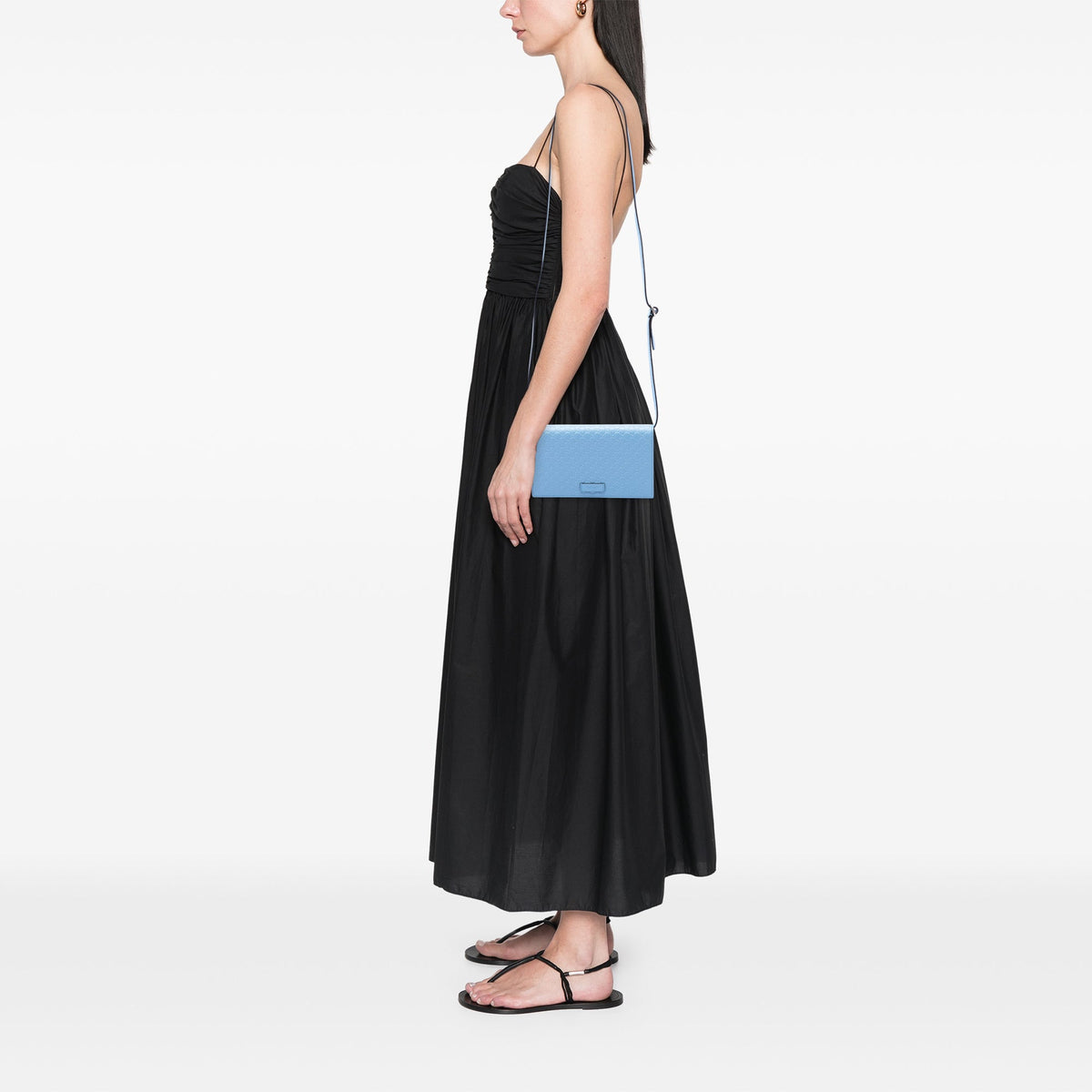 Gucci Microguccissima Wallet on Strap — Blue
