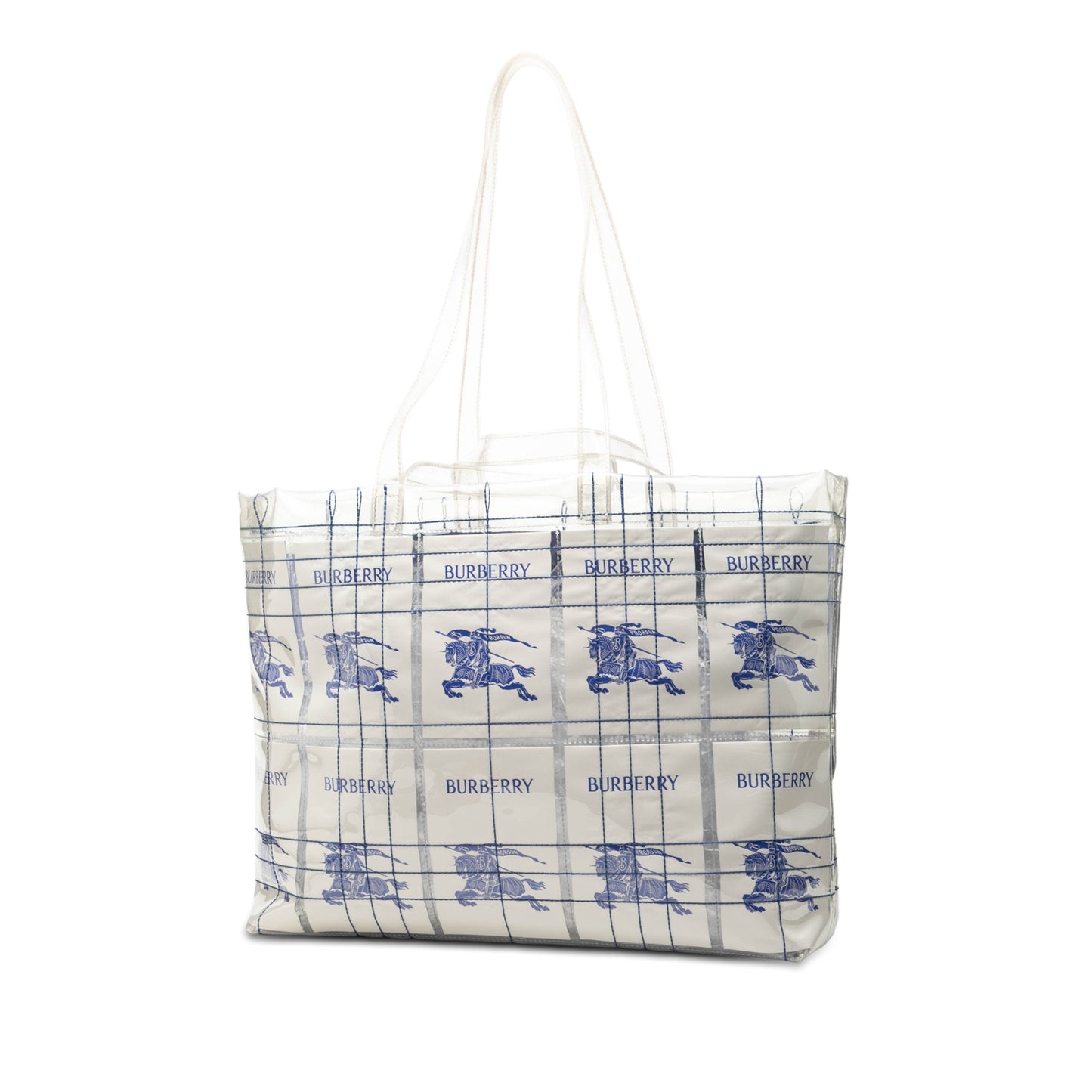 Burberry Polyurethane Transparent EKD Label Tote