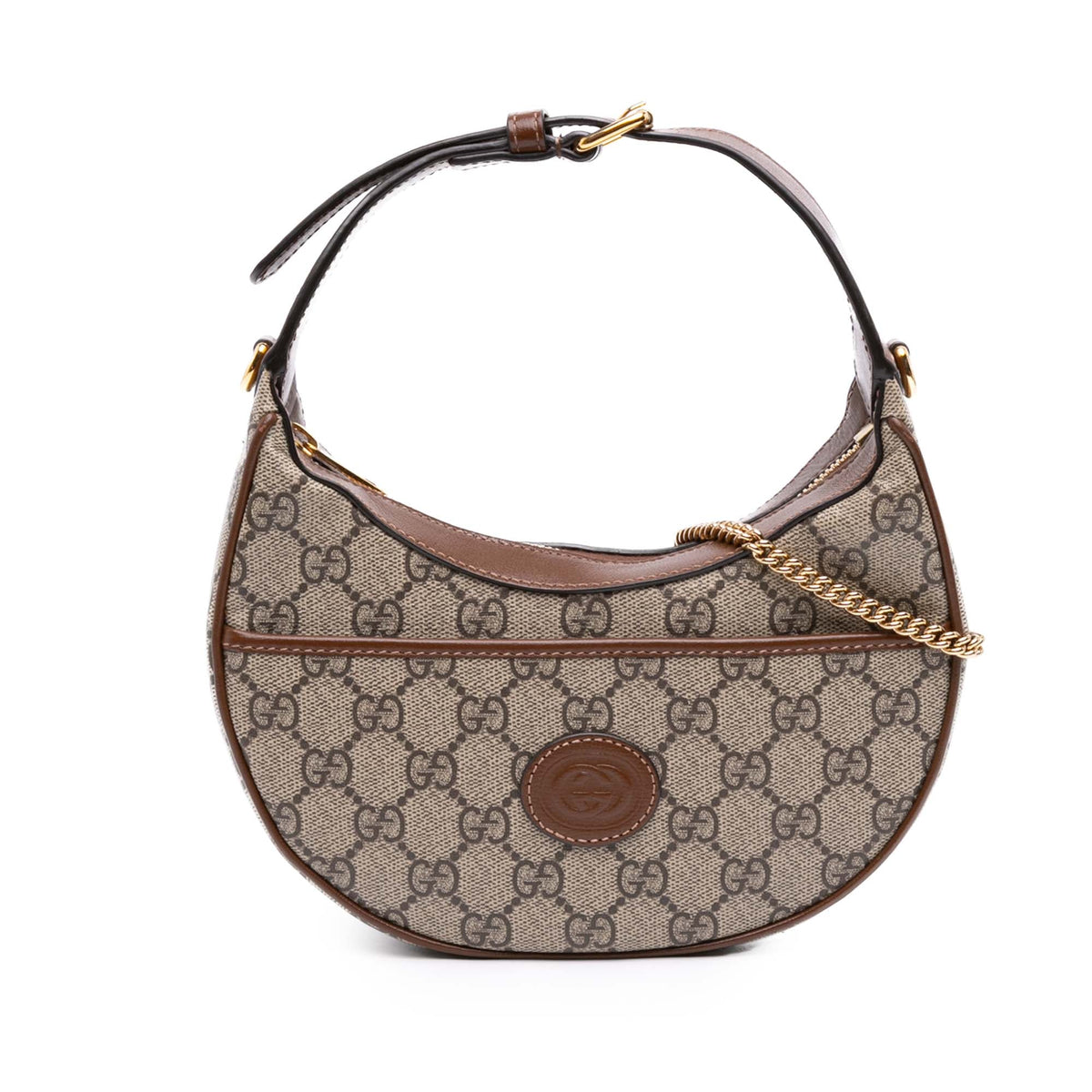 Gucci Mini GG Supreme Half Moon Bag