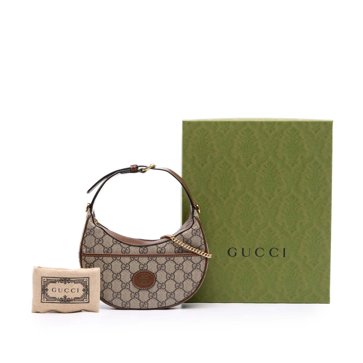 Gucci Mini GG Supreme Half Moon Bag