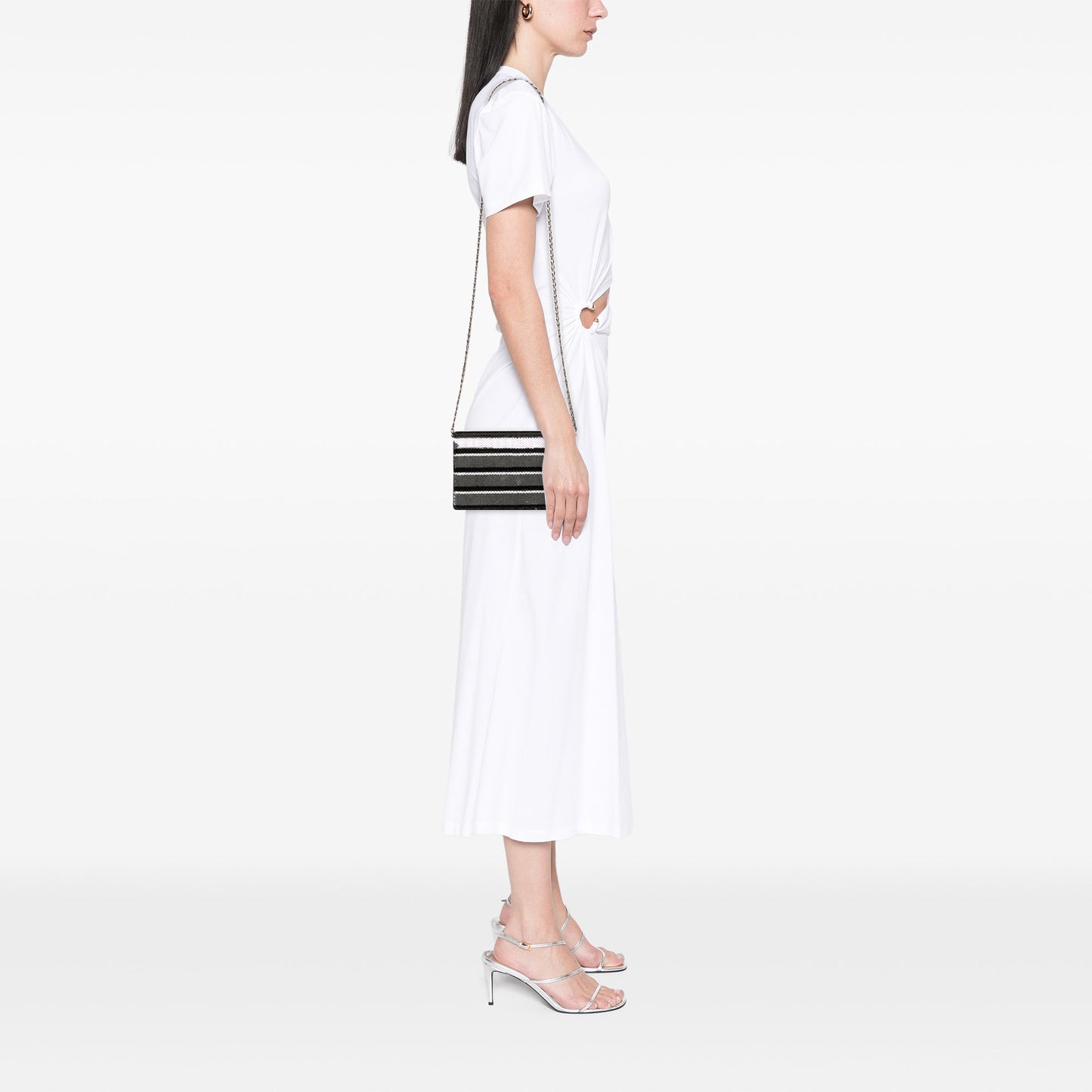 Prada Sequin Embellished Baia Chain Flap