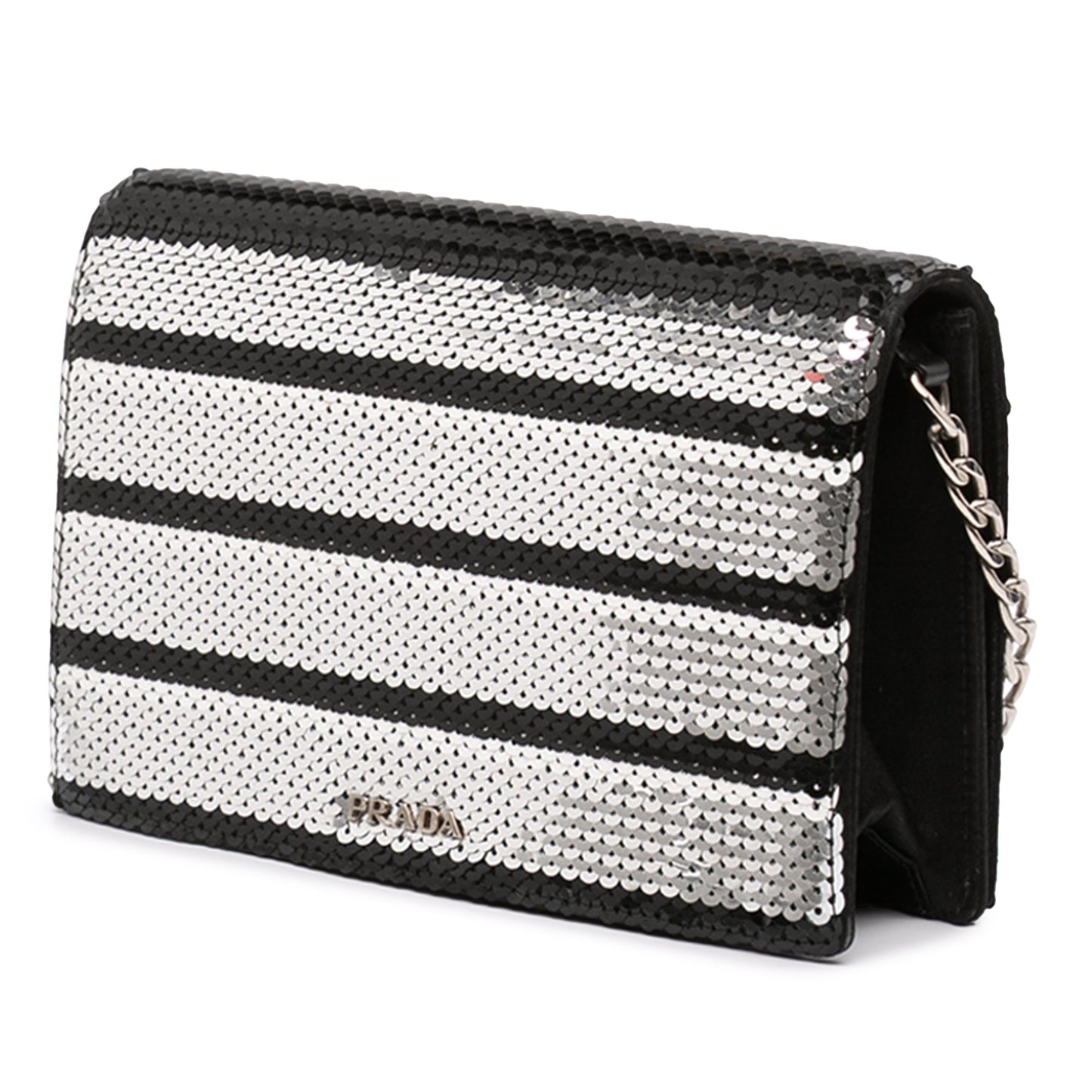 Prada Sequin Embellished Baia Chain Flap