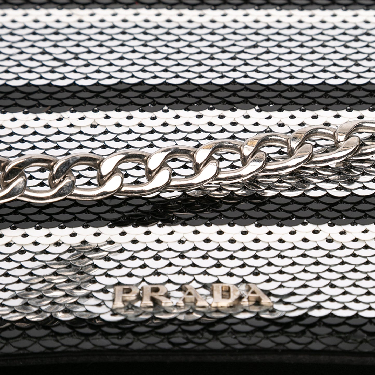 Prada Sequin Embellished Baia Chain Flap