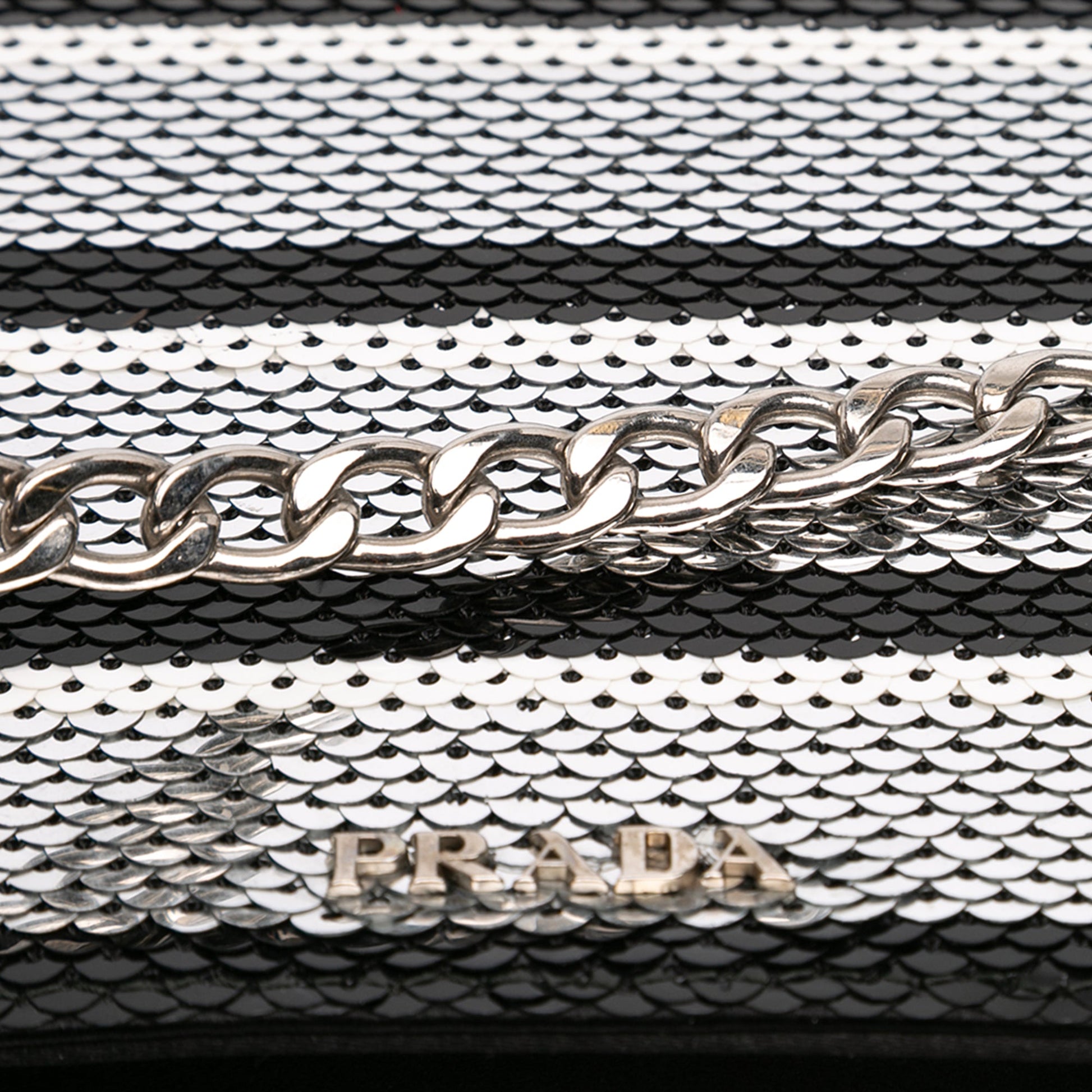 Prada Sequin Embellished Baia Chain Flap