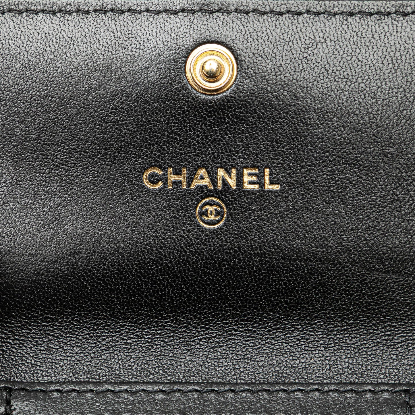 Chanel Quilted Lambskin Chanel 19 Card Holder On Chain