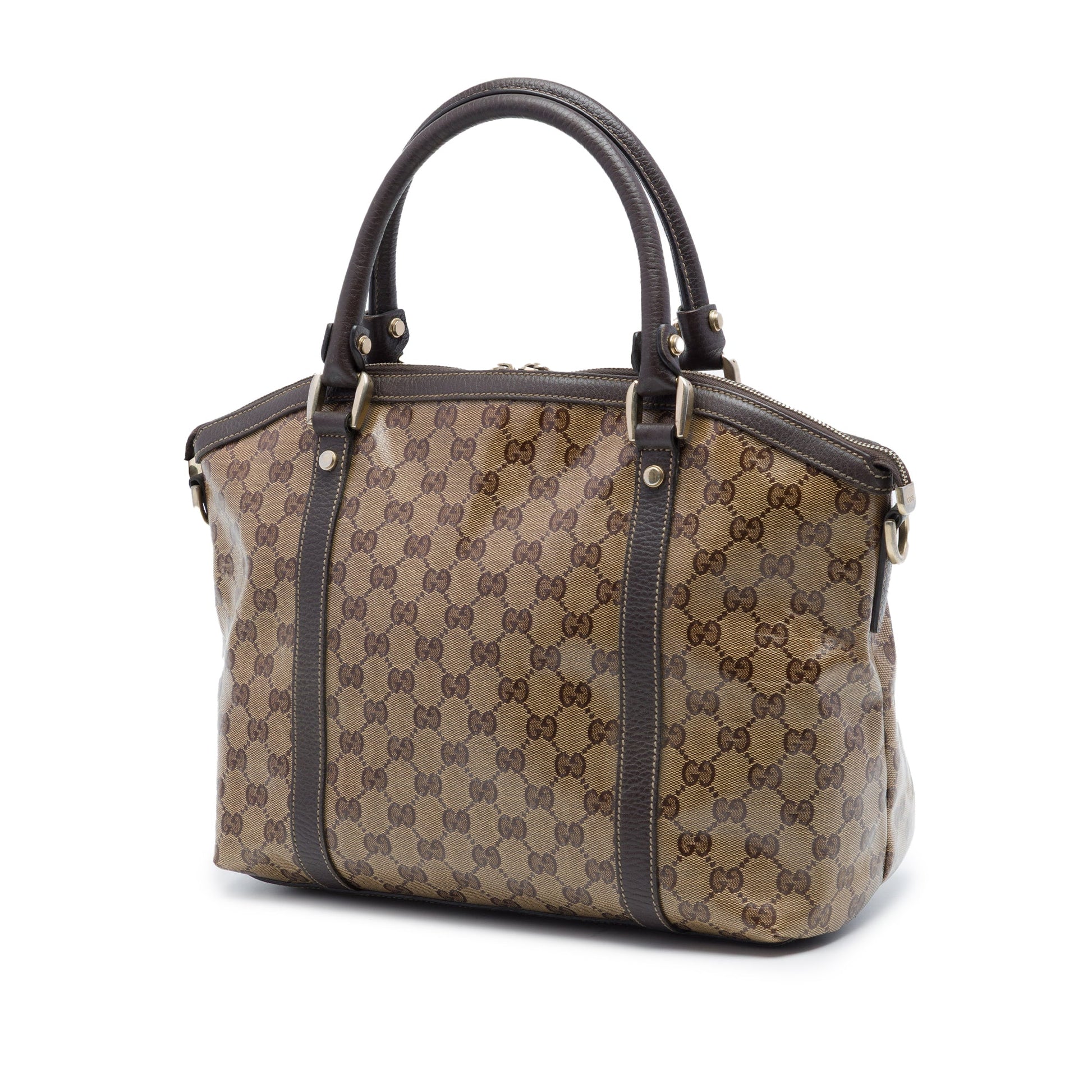 Gucci Medium GG Crystal Charm Dome Satchel