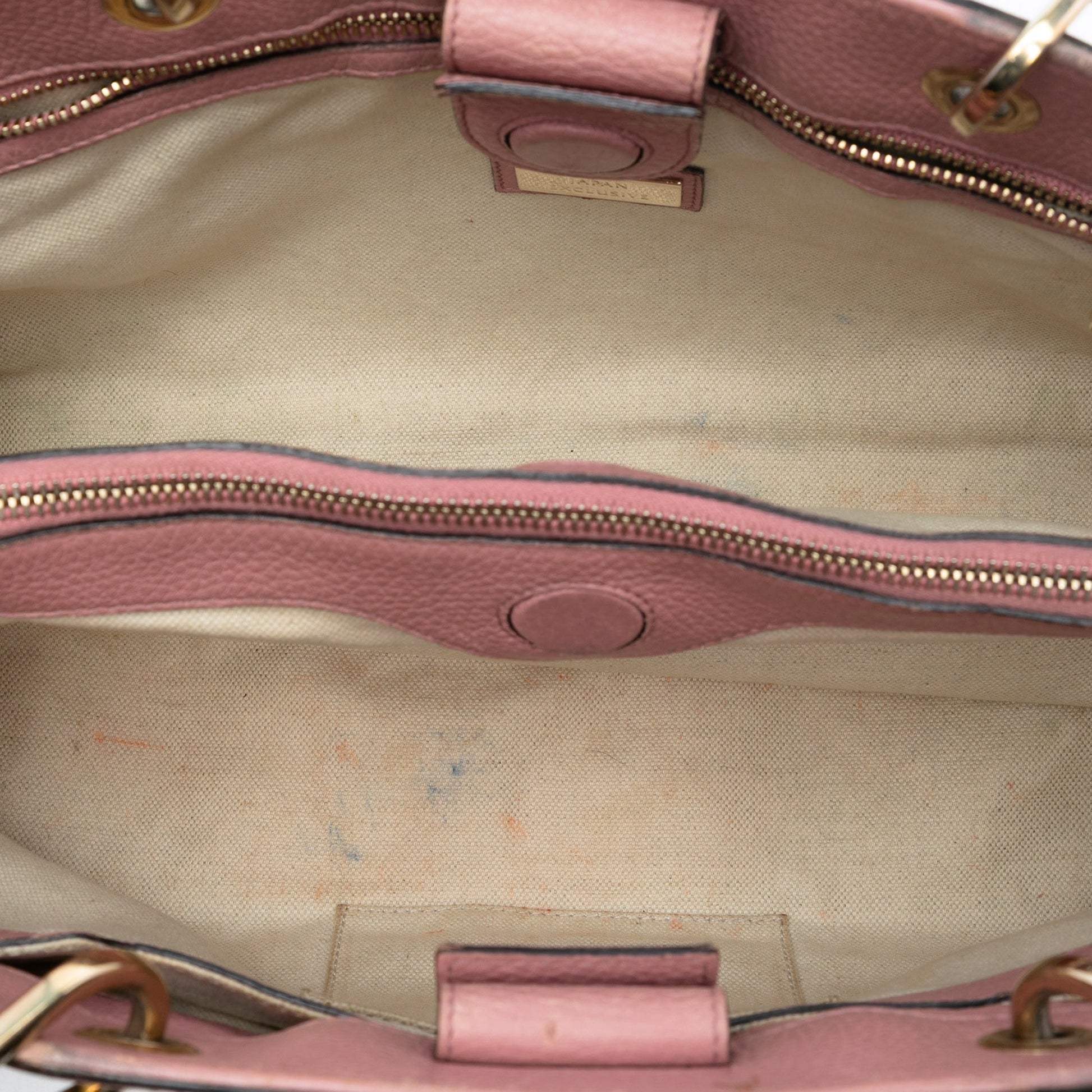 Gucci Medium Bicolor Calfskin Bamboo Shopper Satchel