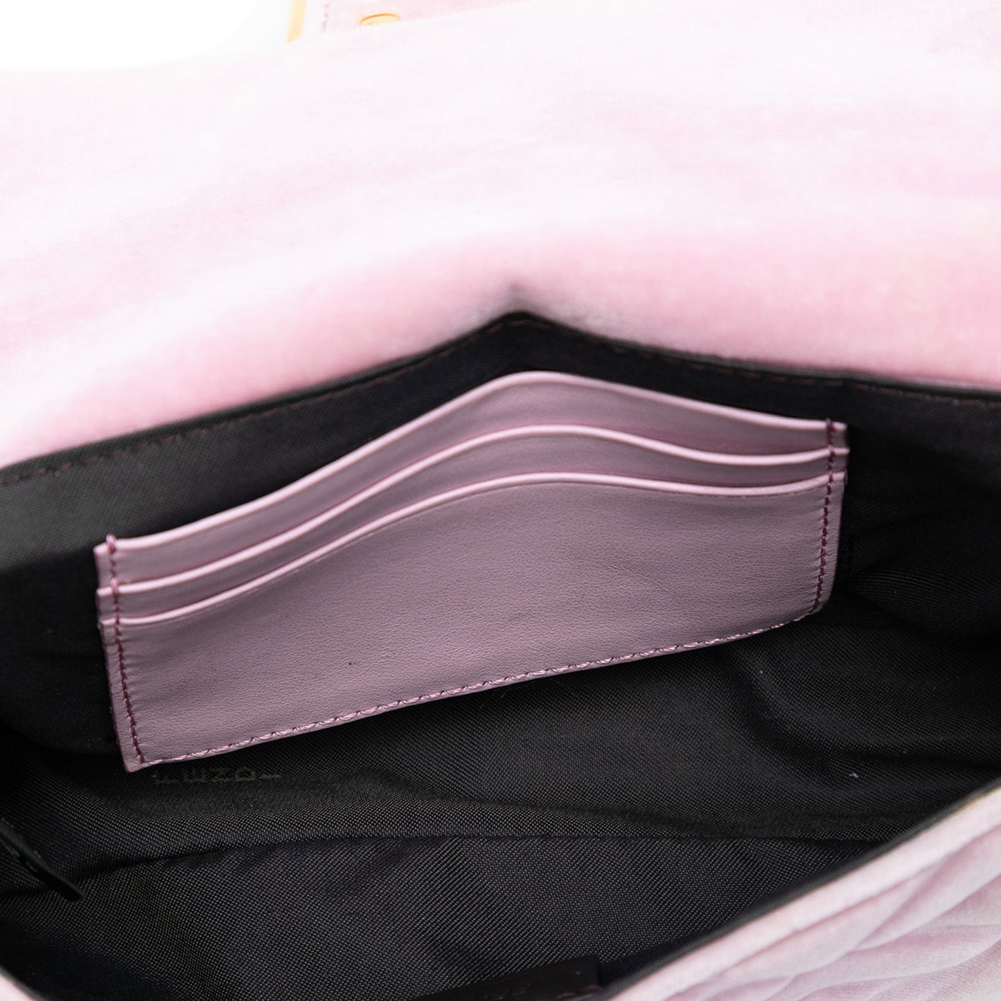 Fendi Mini Zucca Embossed Velvet Baguette Satchel