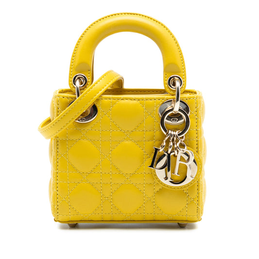 Dior Micro Lambskin Cannage Lady Dior