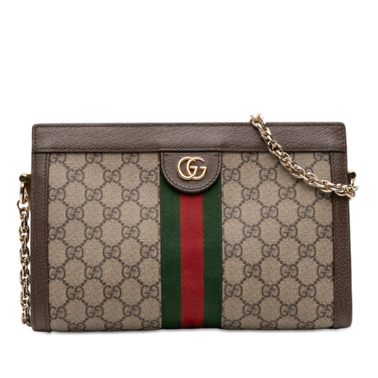 Gucci Small GG Supreme Web Ophidia Chain Crossbody