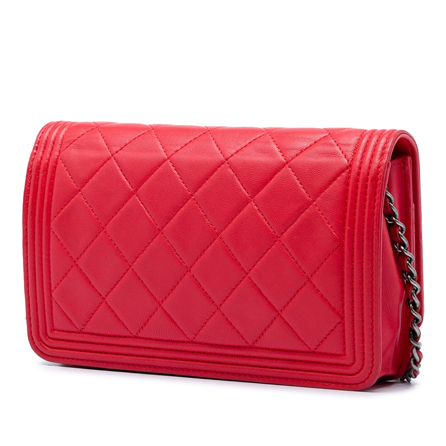 Chanel Quilted Lambskin Boy Wallet On Chain