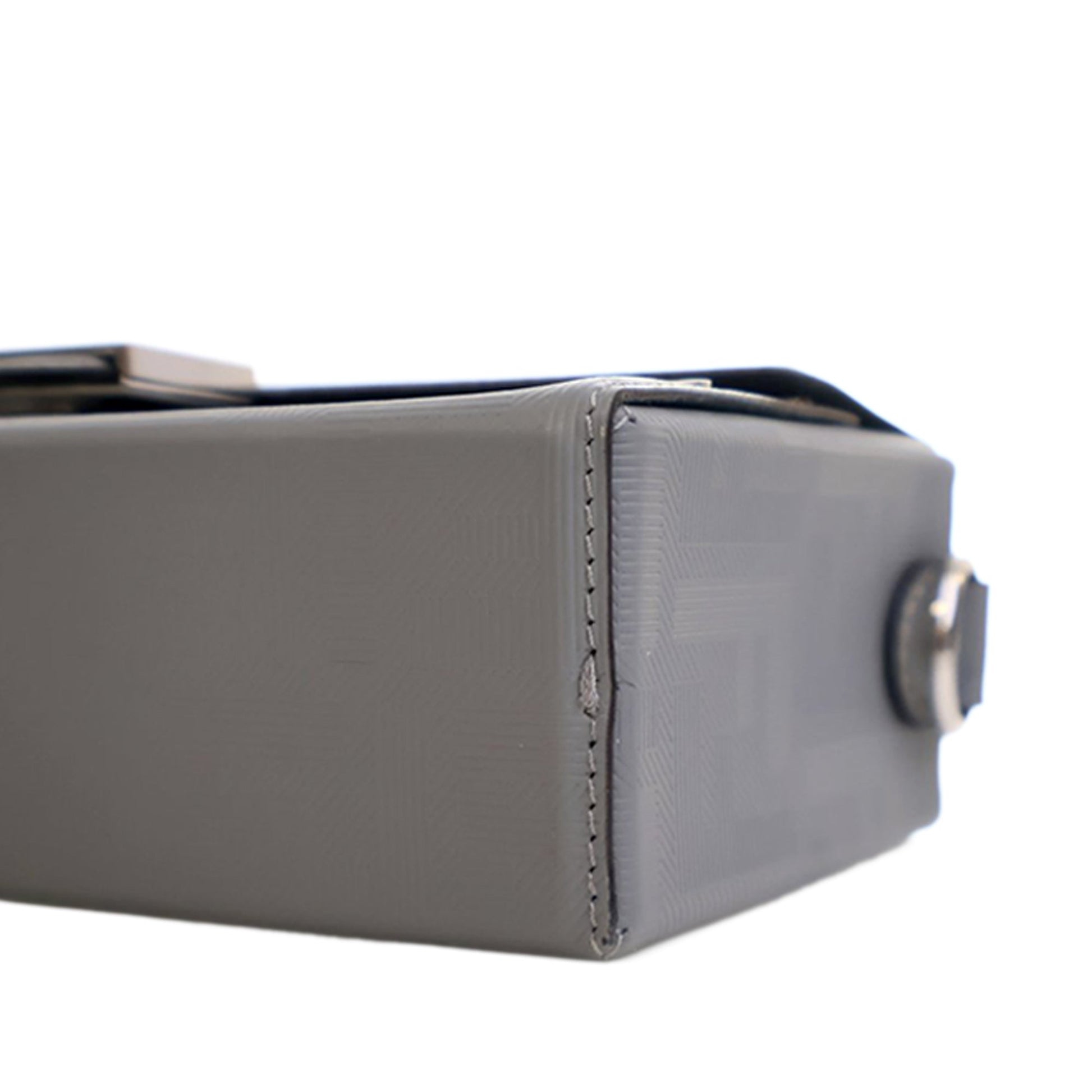 Fendi Zucca Calfskin Soft Trunk Baguette Satchel
