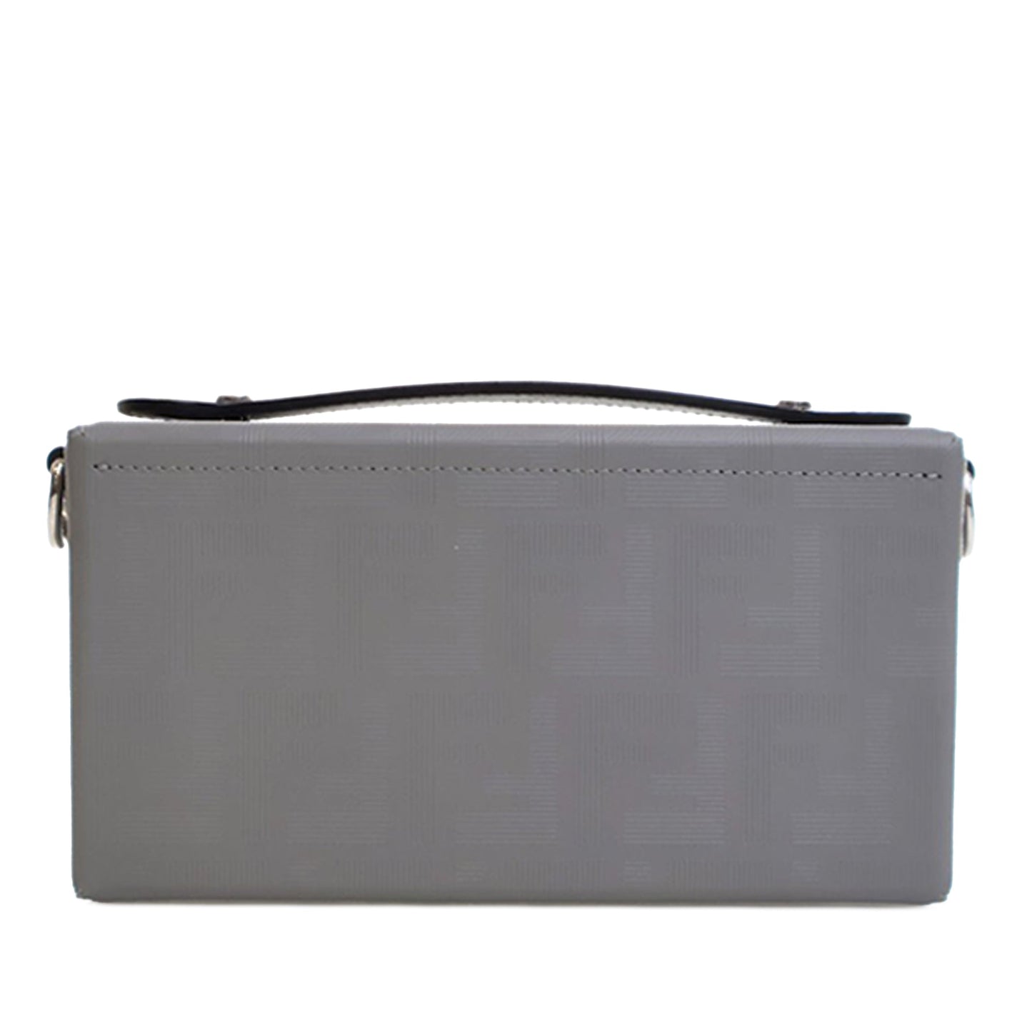 Fendi Zucca Calfskin Soft Trunk Baguette Satchel