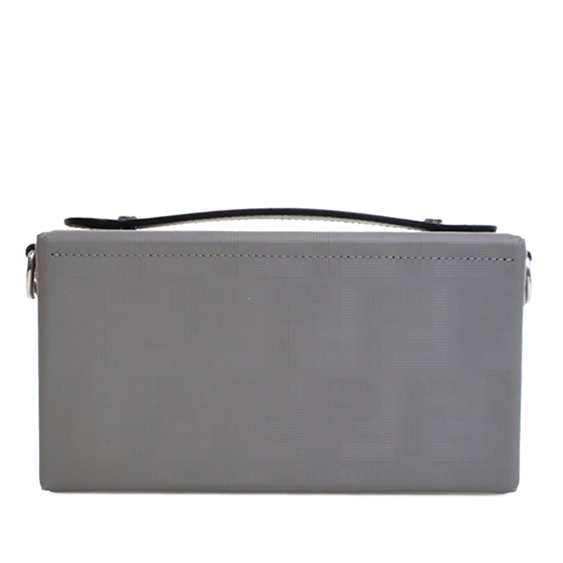 Fendi Zucca Calfskin Soft Trunk Baguette Satchel