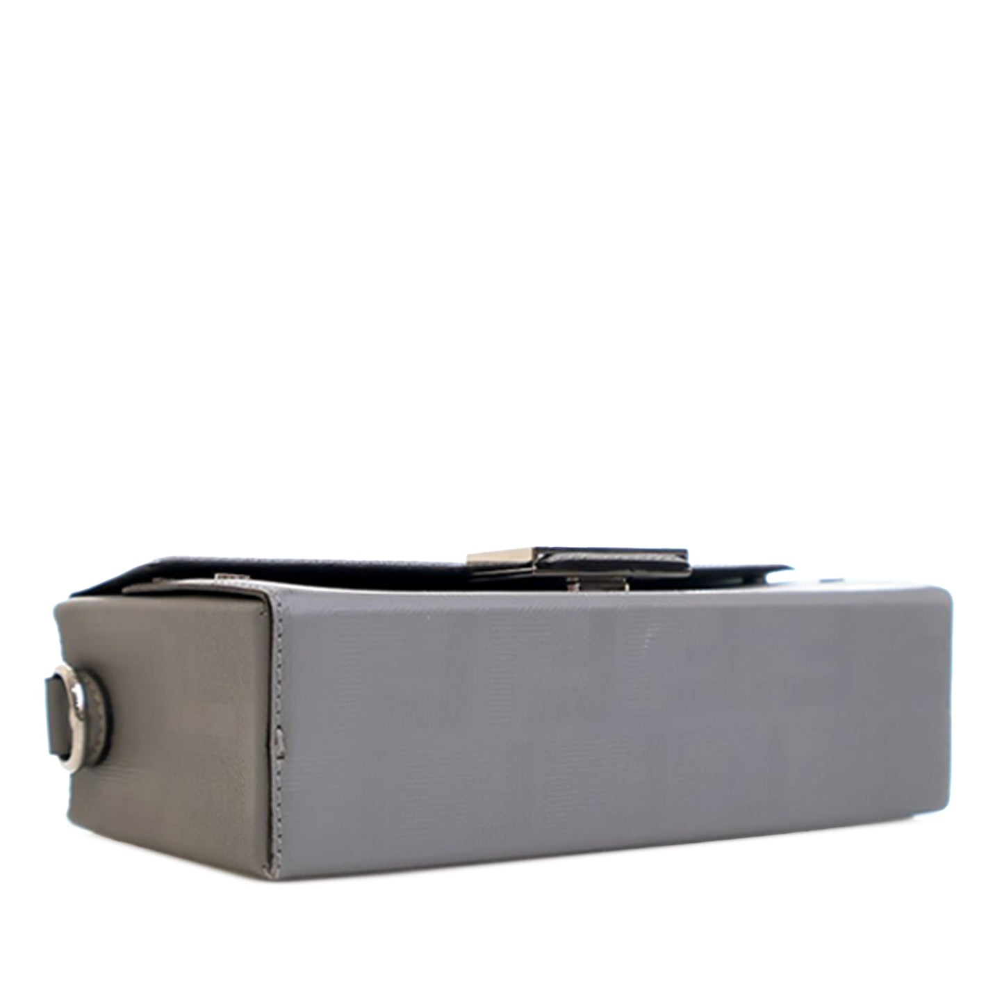 Fendi Zucca Calfskin Soft Trunk Baguette Satchel