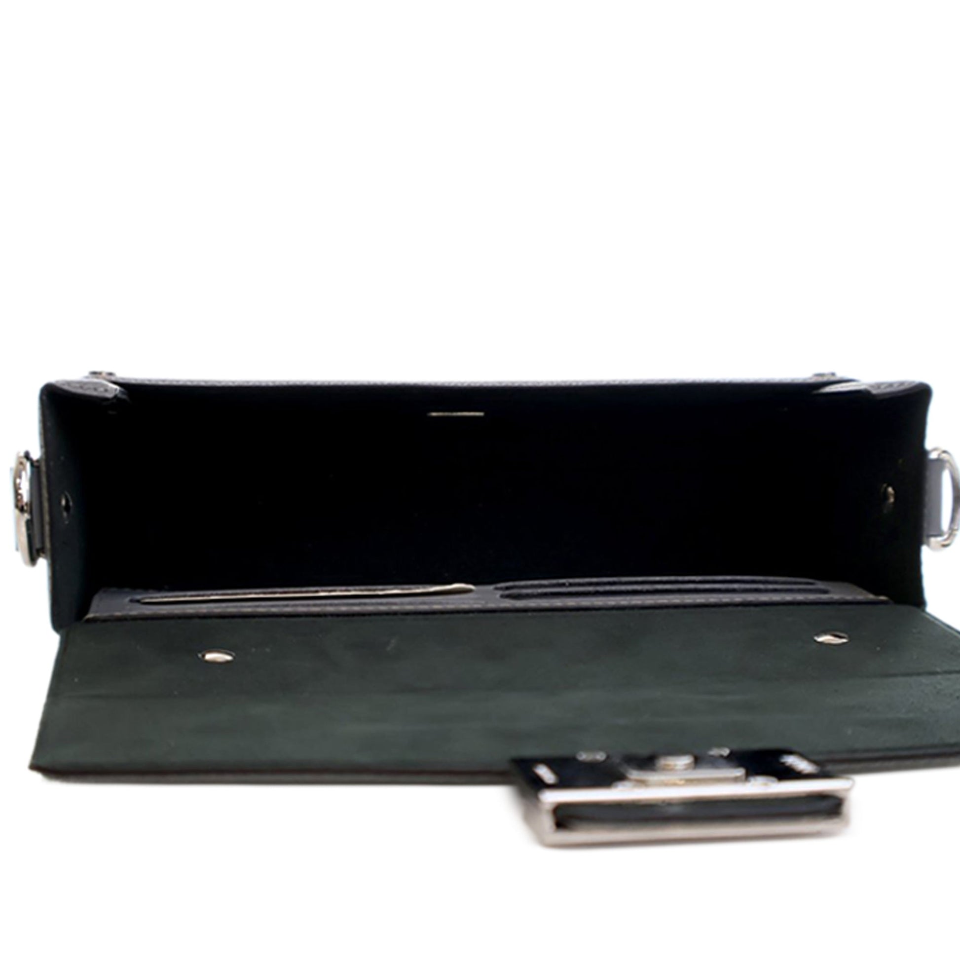 Fendi Zucca Calfskin Soft Trunk Baguette Satchel