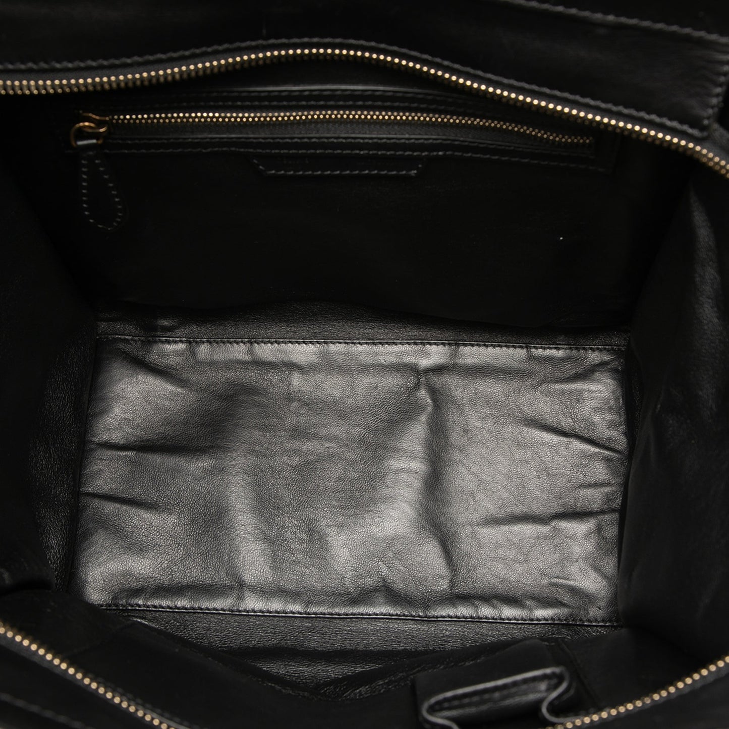 Celine Mini Bicolor Canvas and Leather Luggage Tote
