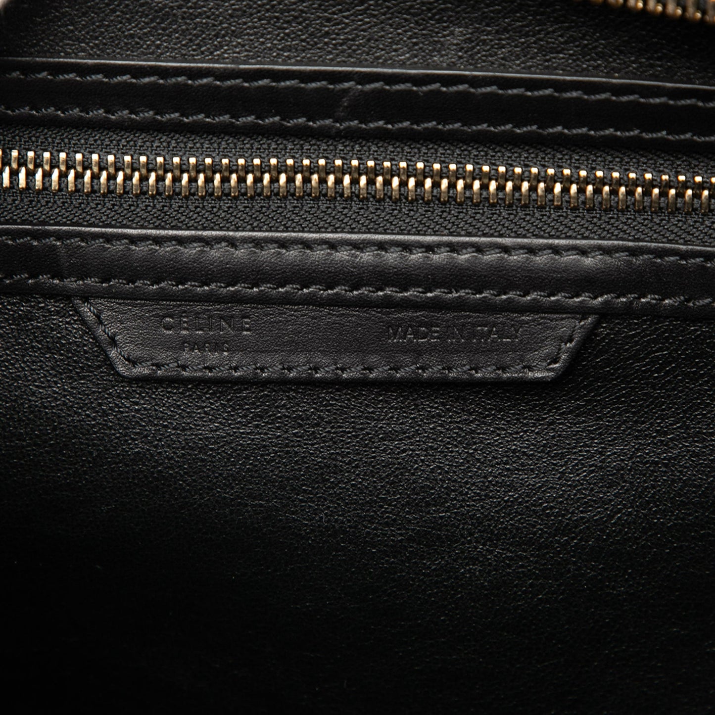 Celine Mini Bicolor Canvas and Leather Luggage Tote