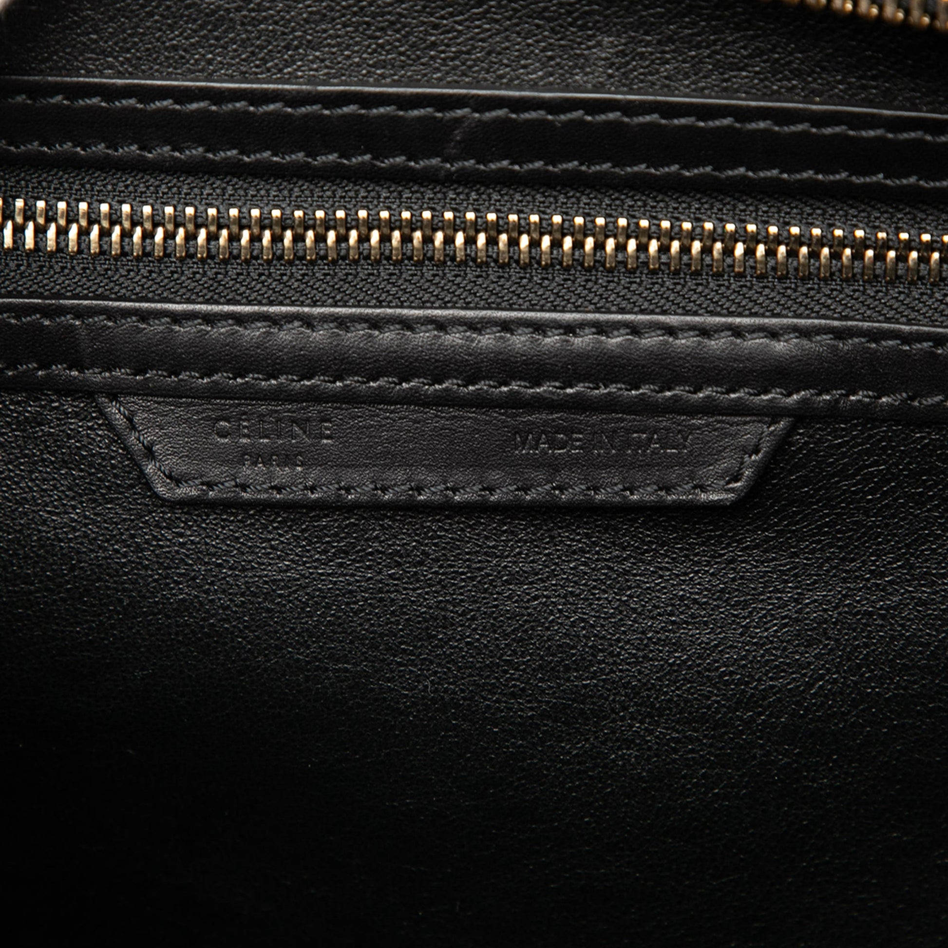 Celine Mini Bicolor Canvas and Leather Luggage Tote