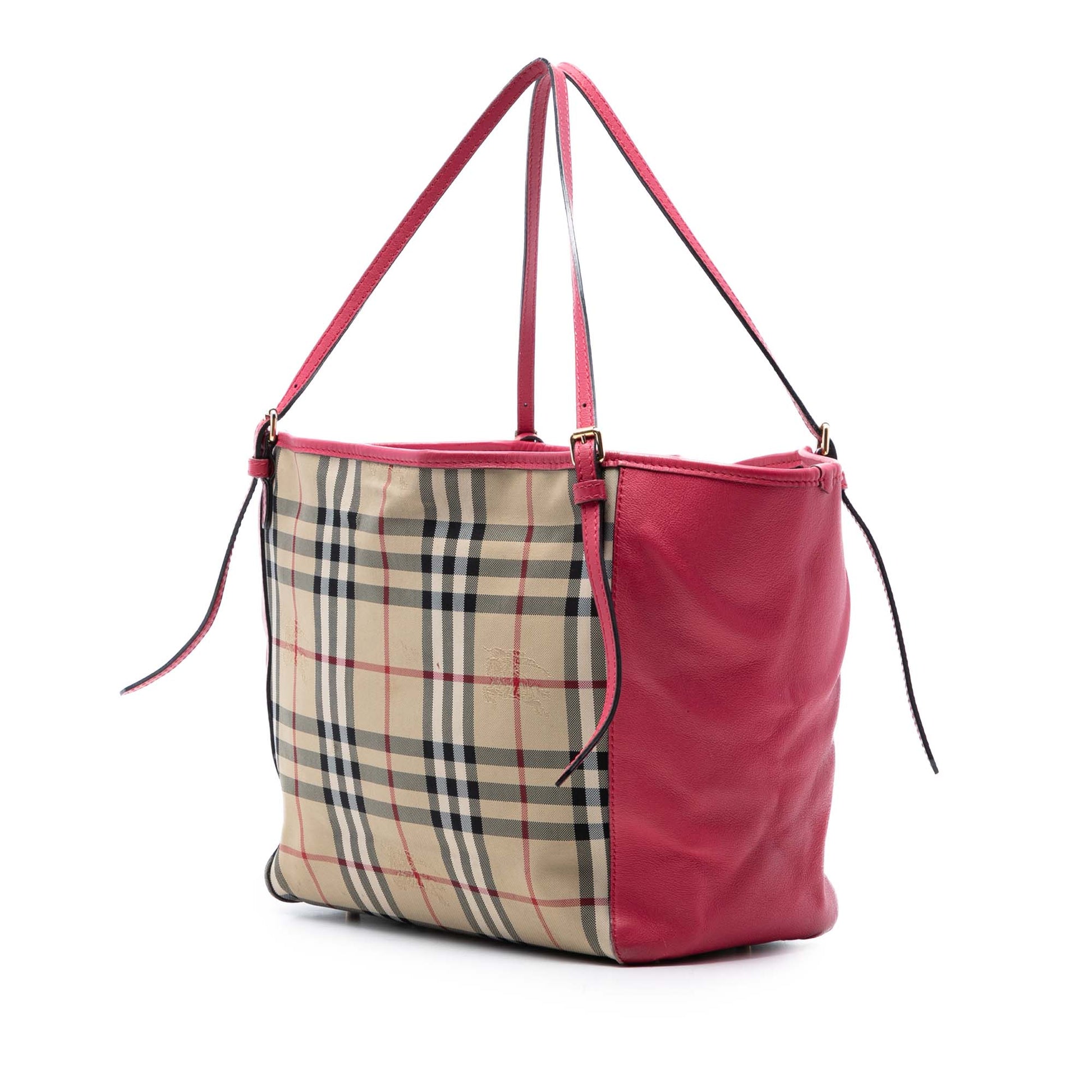 Small Haymarket Check Canvas and Leather Canterbury Tote