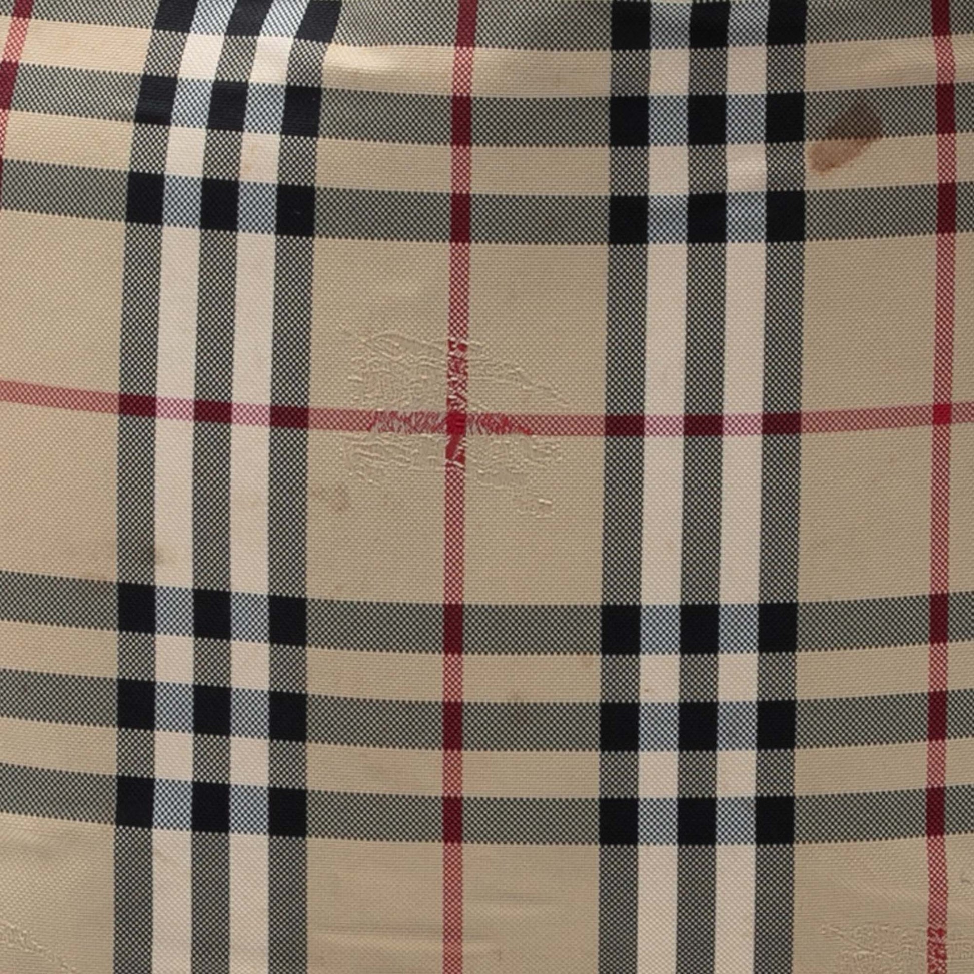Small Haymarket Check Canvas and Leather Canterbury Tote