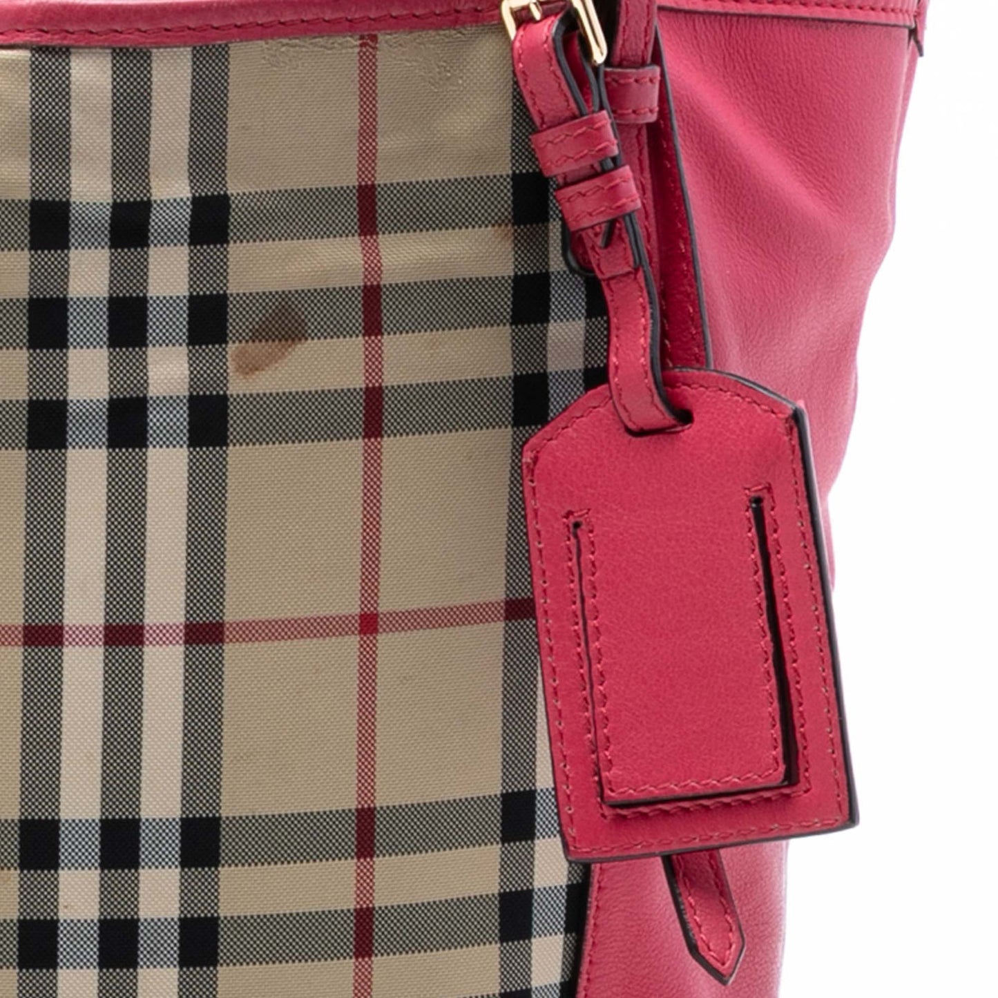 Small Haymarket Check Canvas and Leather Canterbury Tote