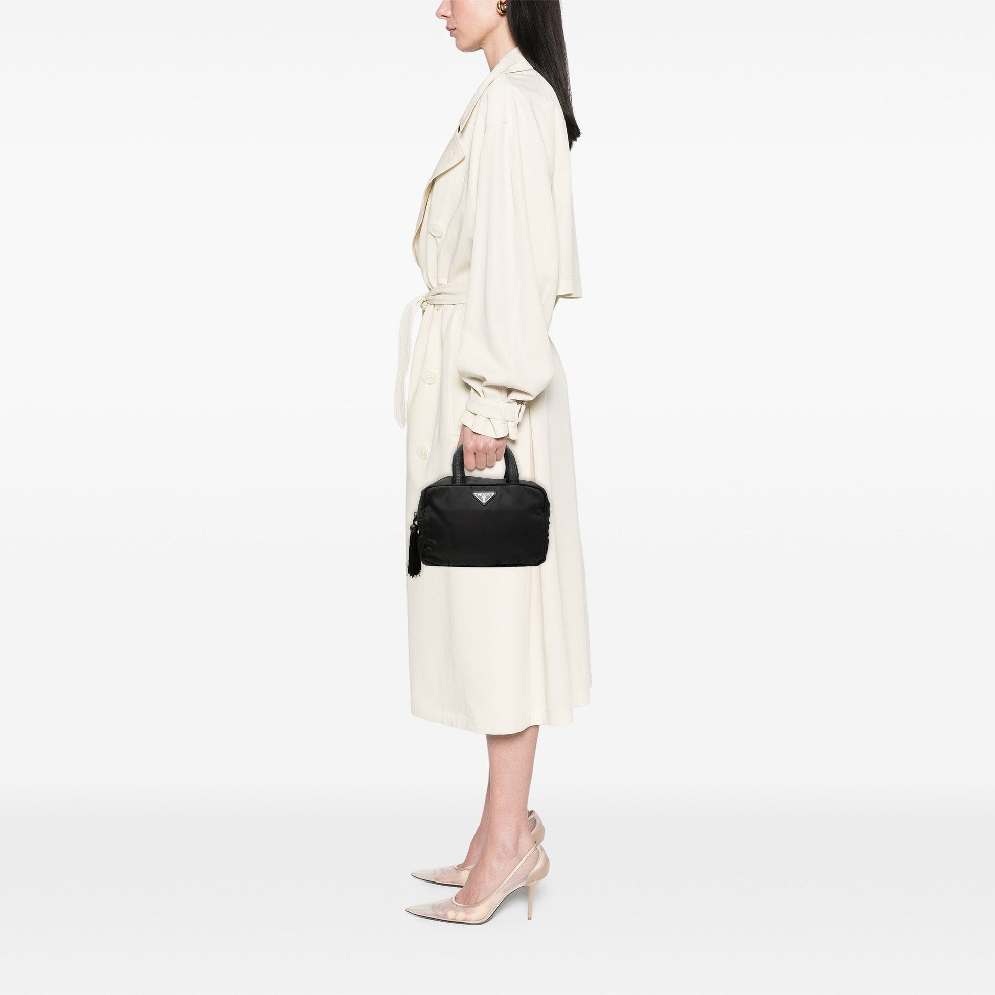 Prada Tessuto Tassel Handbag