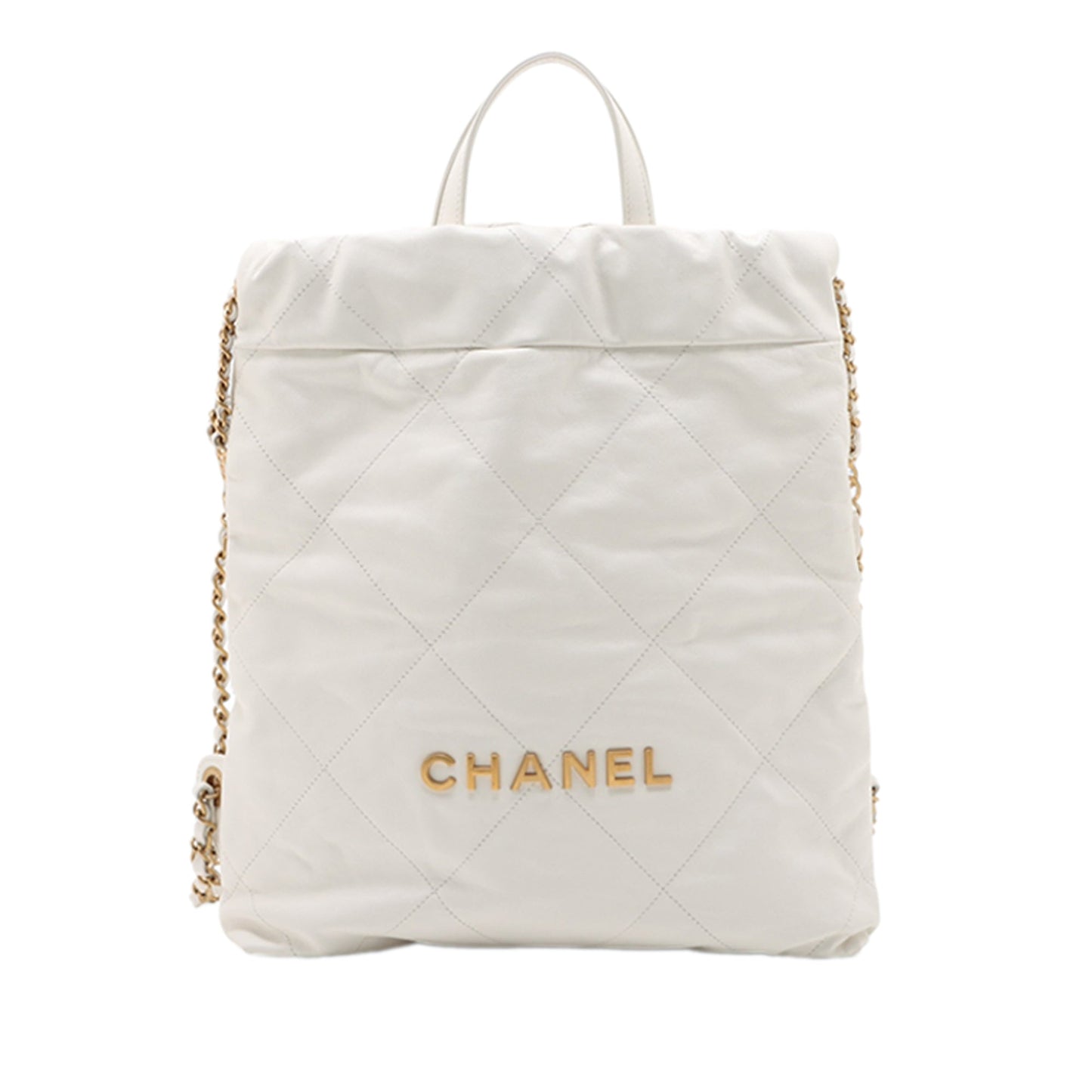 Chanel Shiny Calfskin Chanel 22 Drawstring Backpack
