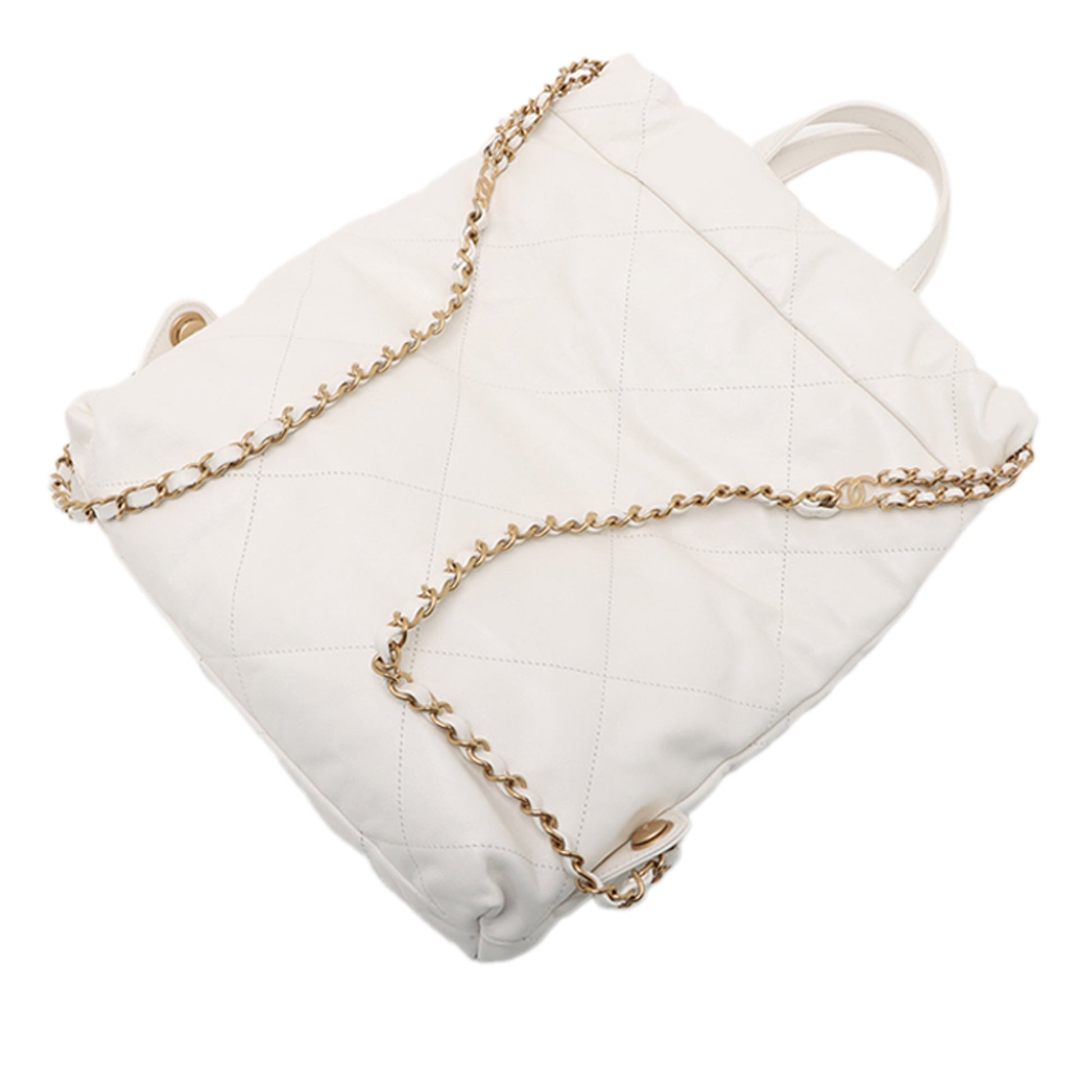 Chanel Shiny Calfskin Chanel 22 Drawstring Backpack