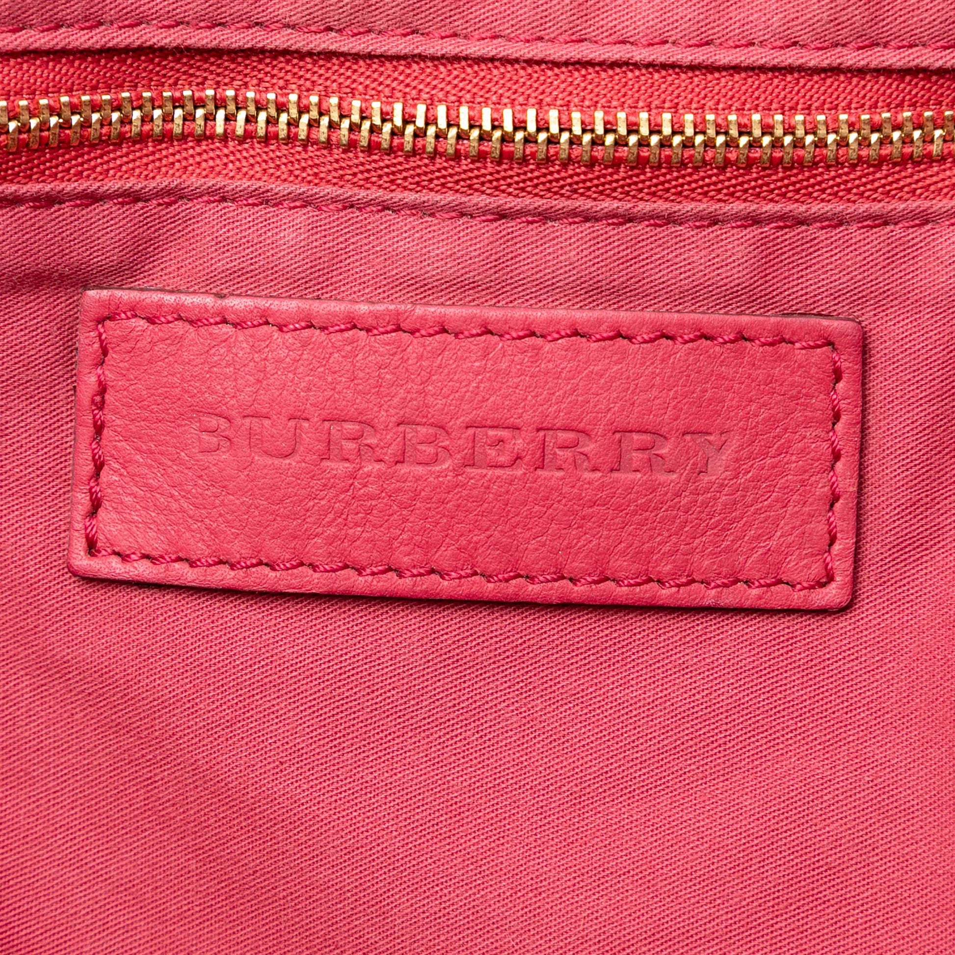 Burberry Small Haymarket Check Coated Canvas and Leather Canterbury Tote
