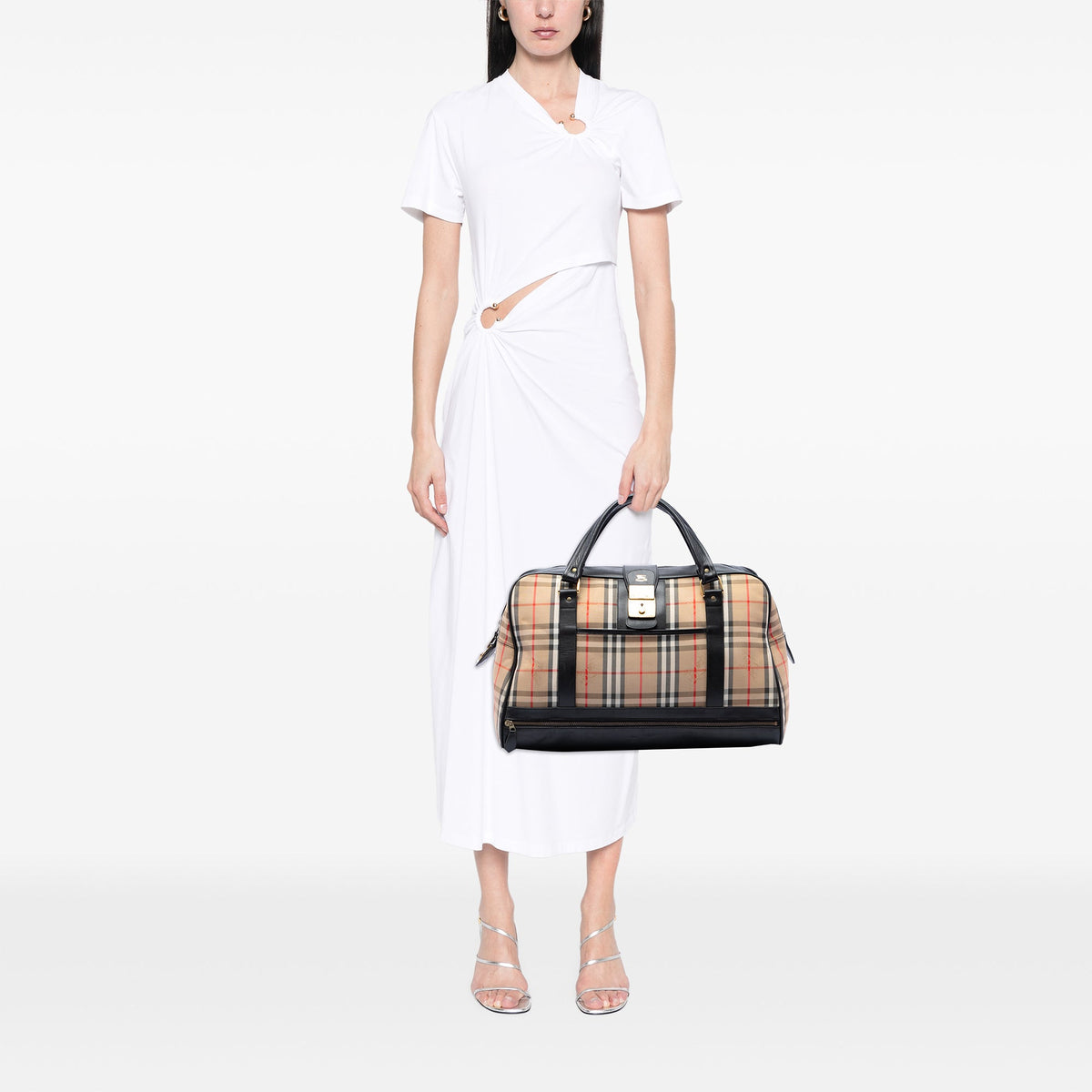 Burberry Haymarket Check Canvas Travel Bag