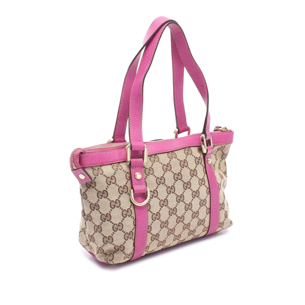 Gucci GG Canvas Abbey D Ring Tote — Beige
