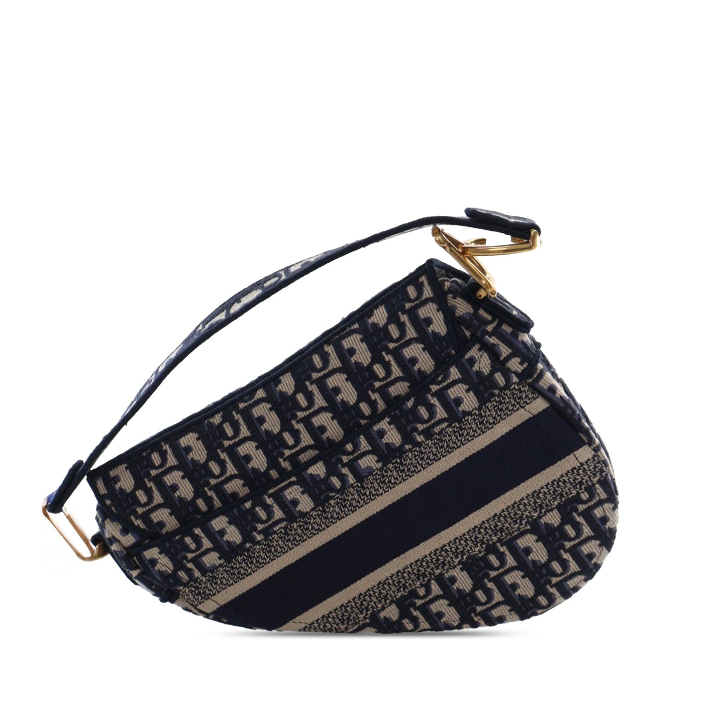 Dior Oblique Embroidered Canvas Saddle Bag