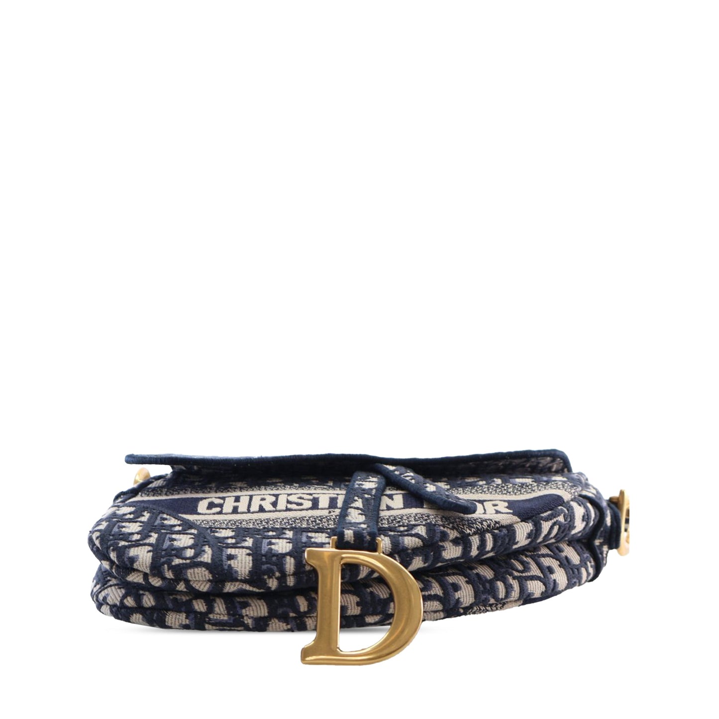 Dior Oblique Embroidered Canvas Saddle Bag