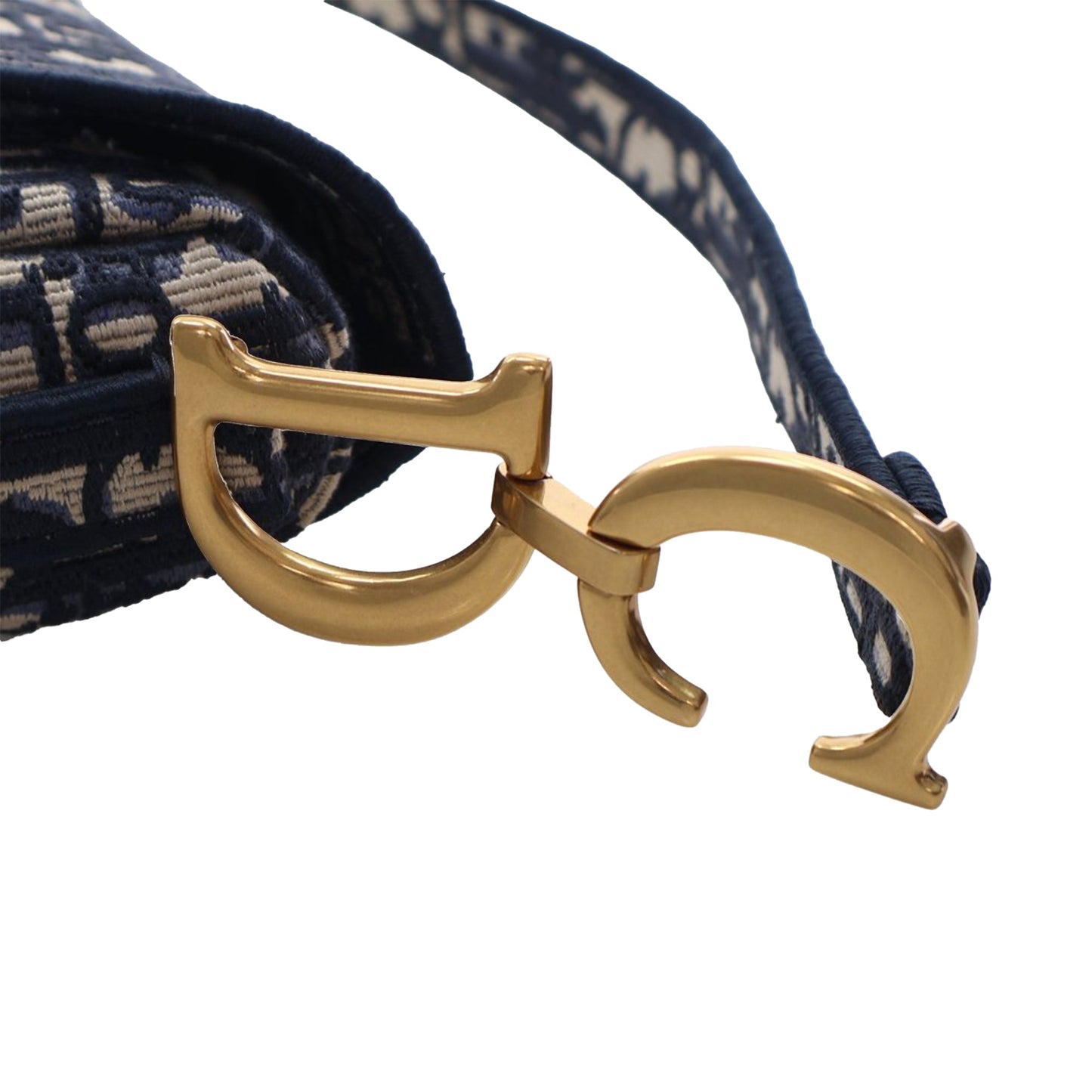 Dior Oblique Embroidered Canvas Saddle Bag