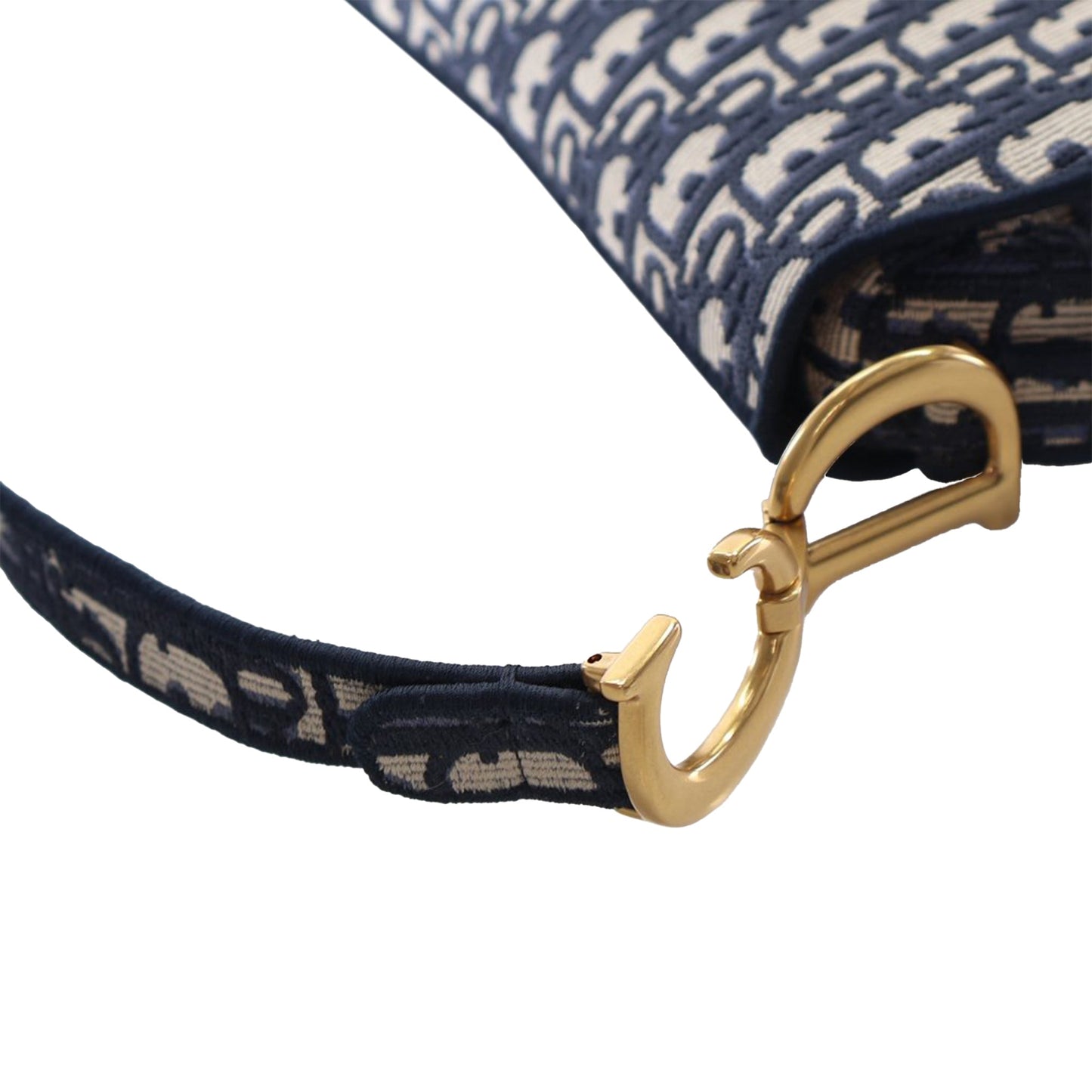Dior Oblique Embroidered Canvas Saddle Bag