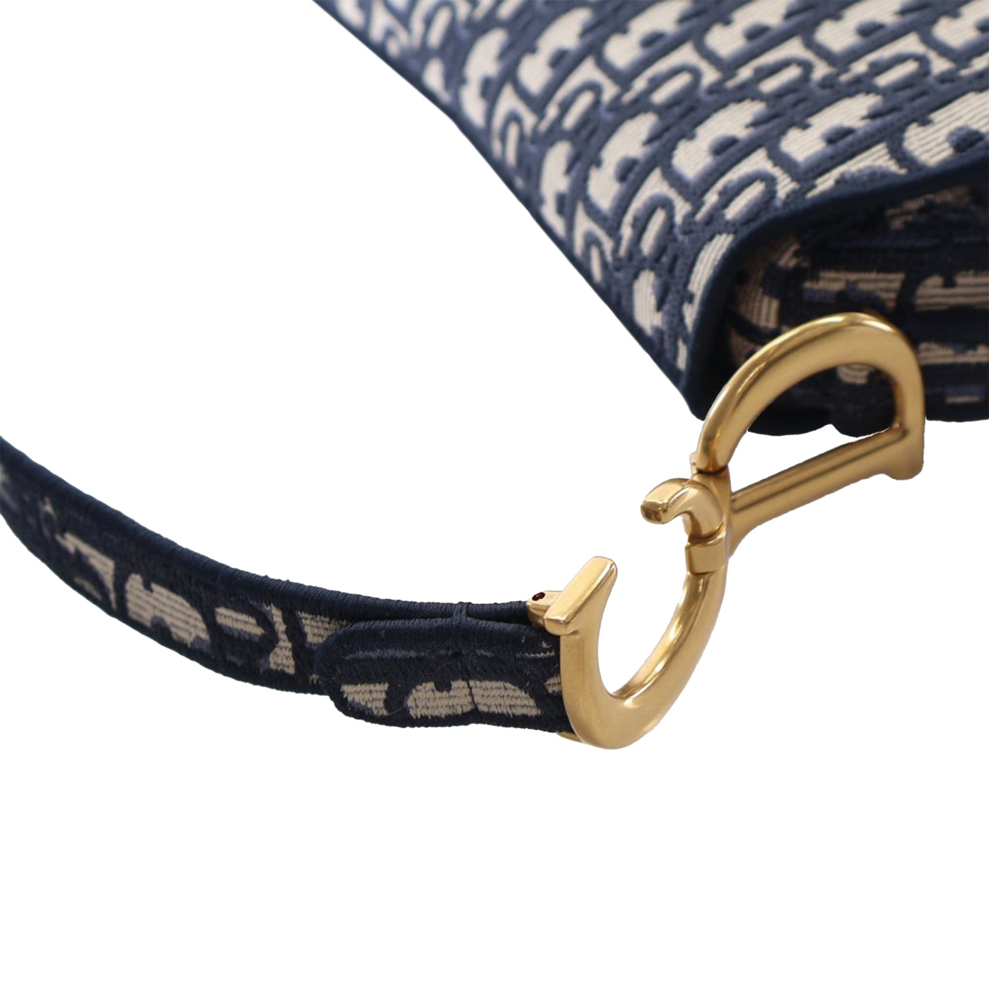 Dior Oblique Embroidered Canvas Saddle Bag