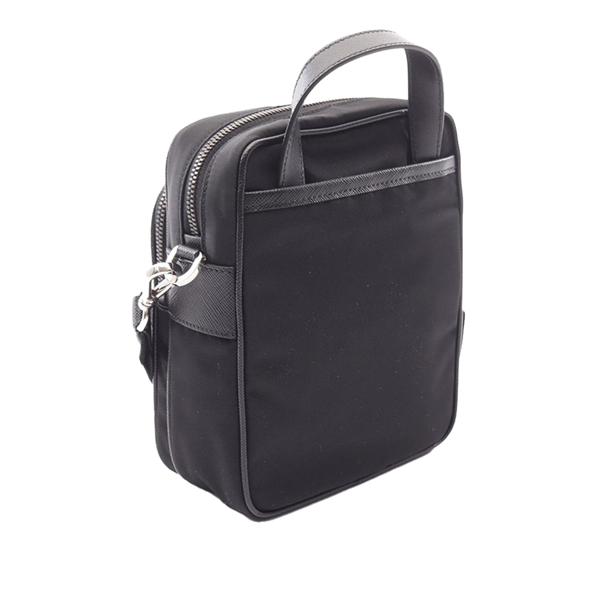 Prada Saffiano Trimmed Tessuto Satchel