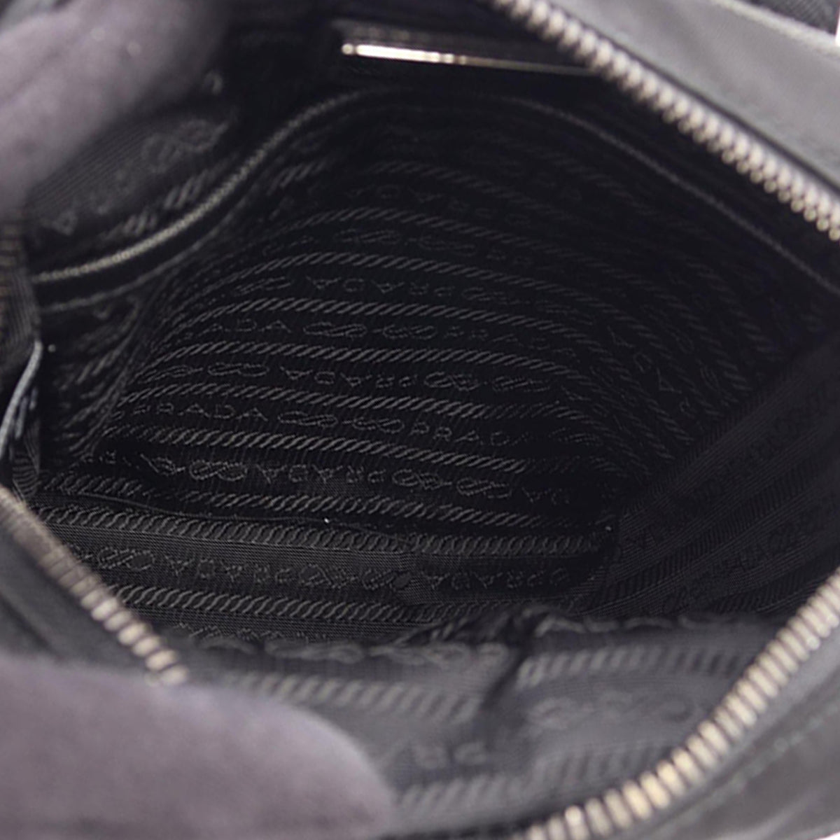 Prada Saffiano Trimmed Tessuto Satchel