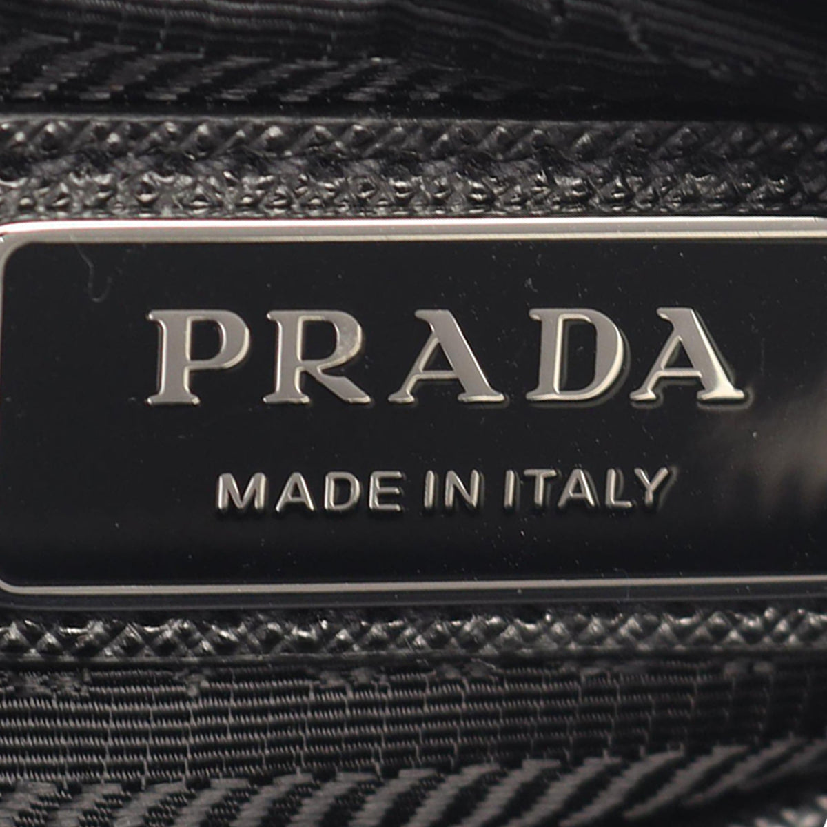 Prada Saffiano Trimmed Tessuto Satchel
